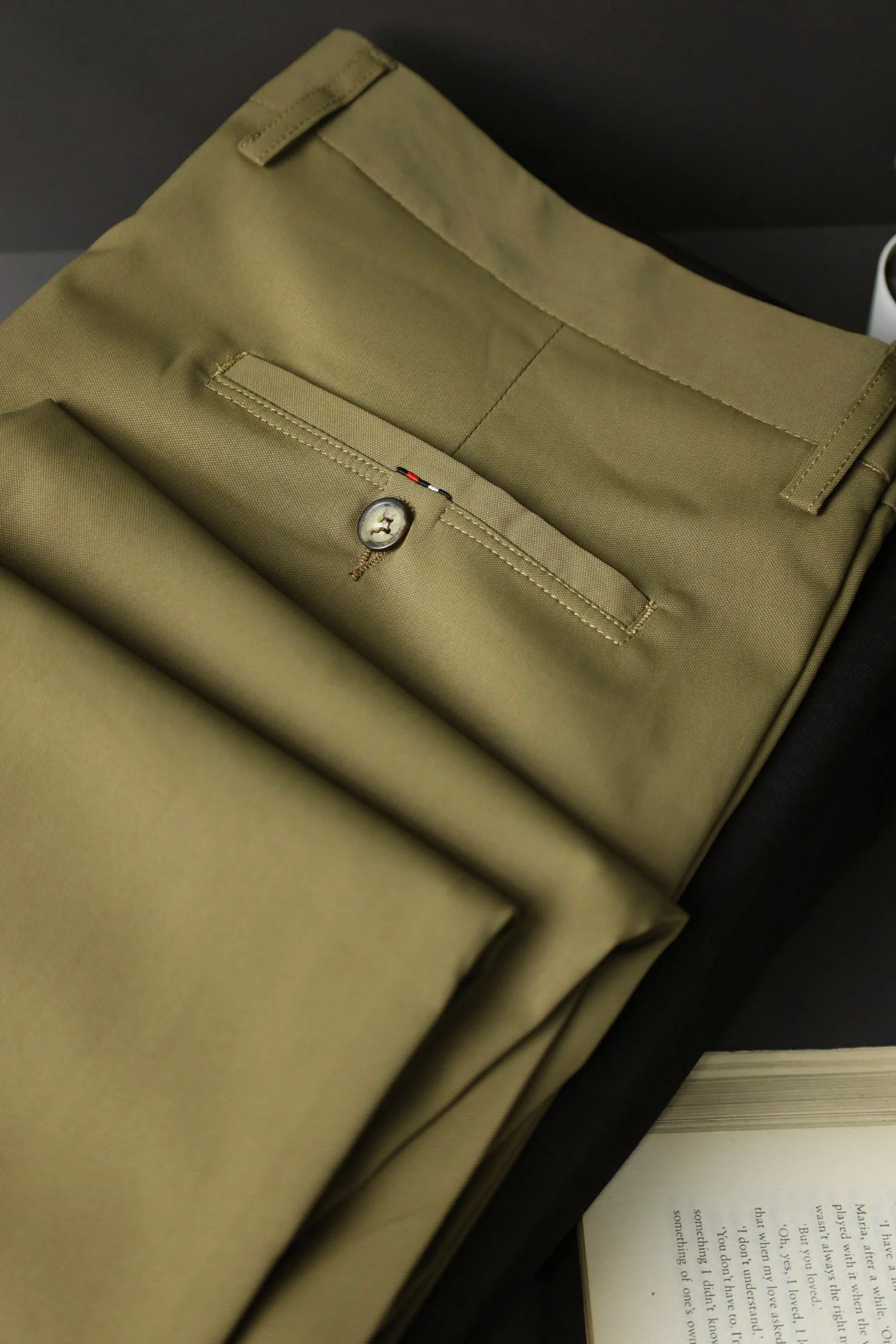 Turbo Axis Intelli-Drape Refined Fit Twil Cotton Pent In Sage Green - Image 5