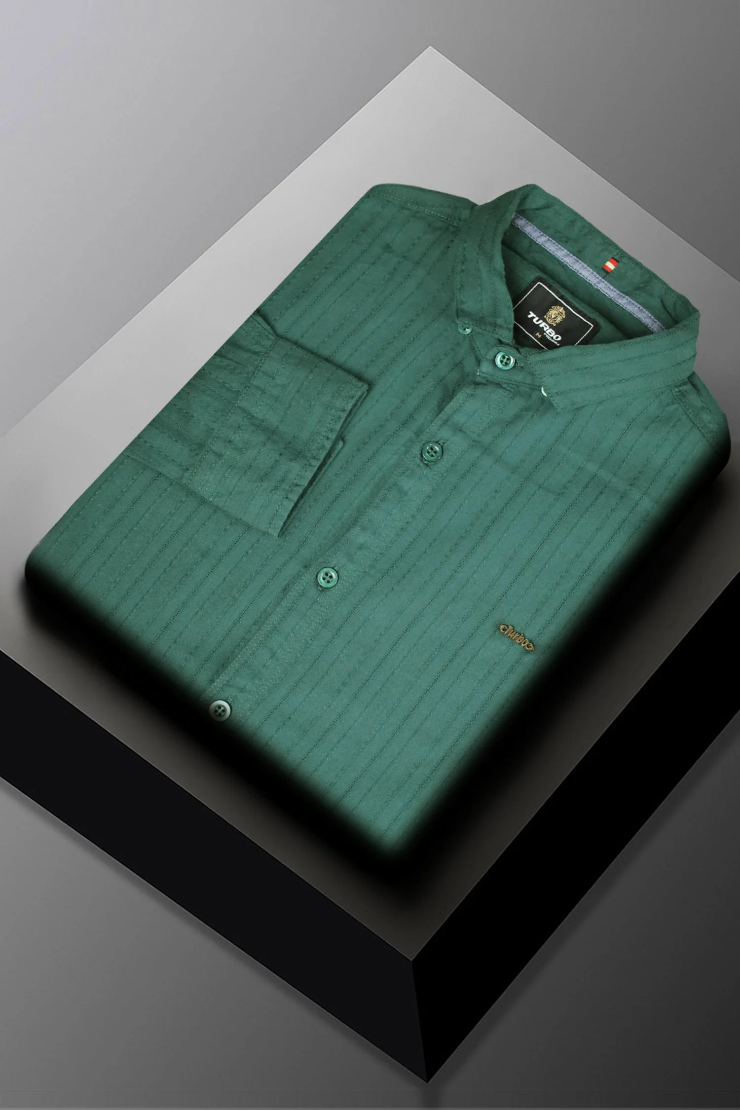 Turbo Billy Textured Knit Long Sleeve Cotton Casual Shirt - Image 19
