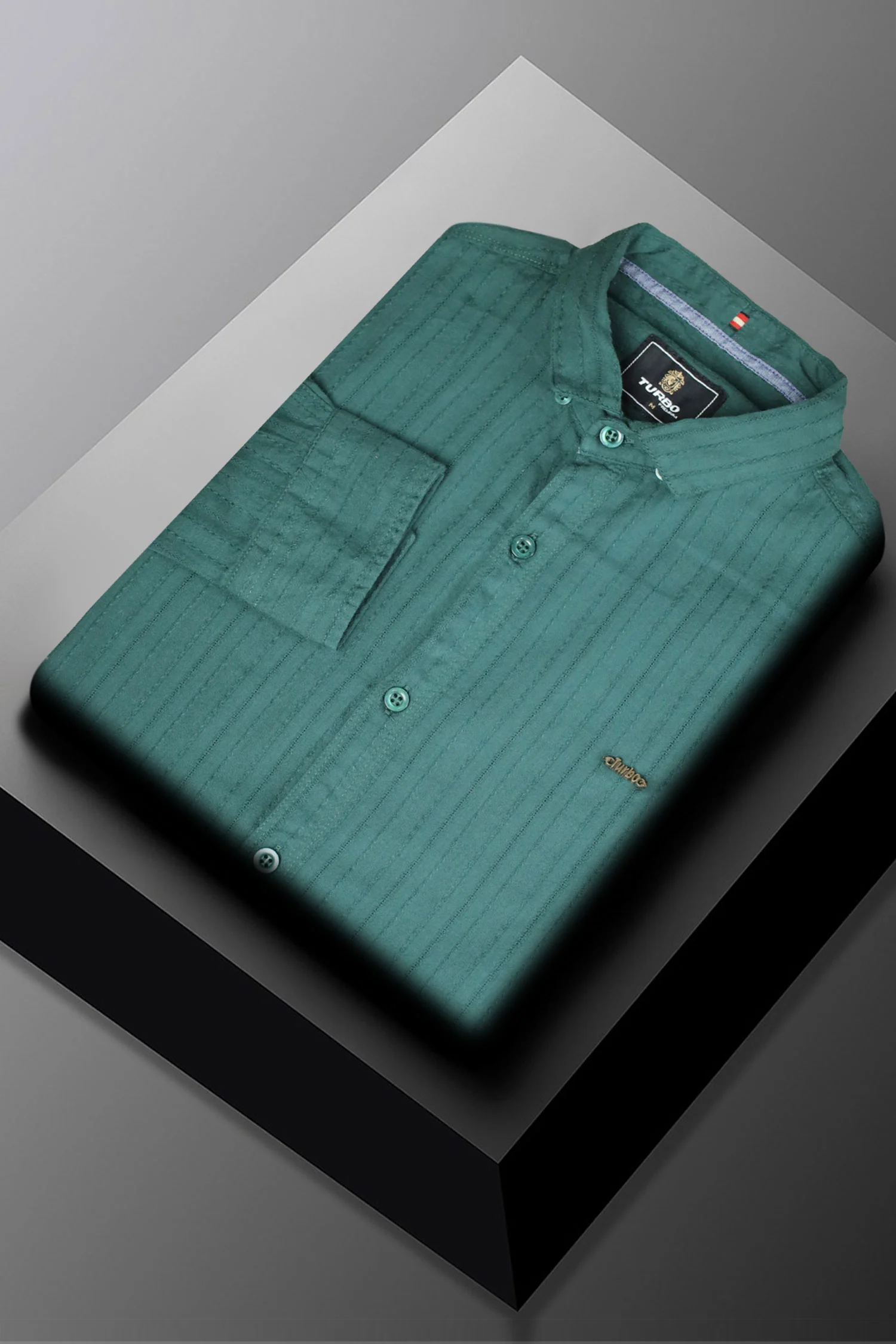 Turbo Billy Textured Knit Long Sleeve Cotton Casual Shirt - Image 16