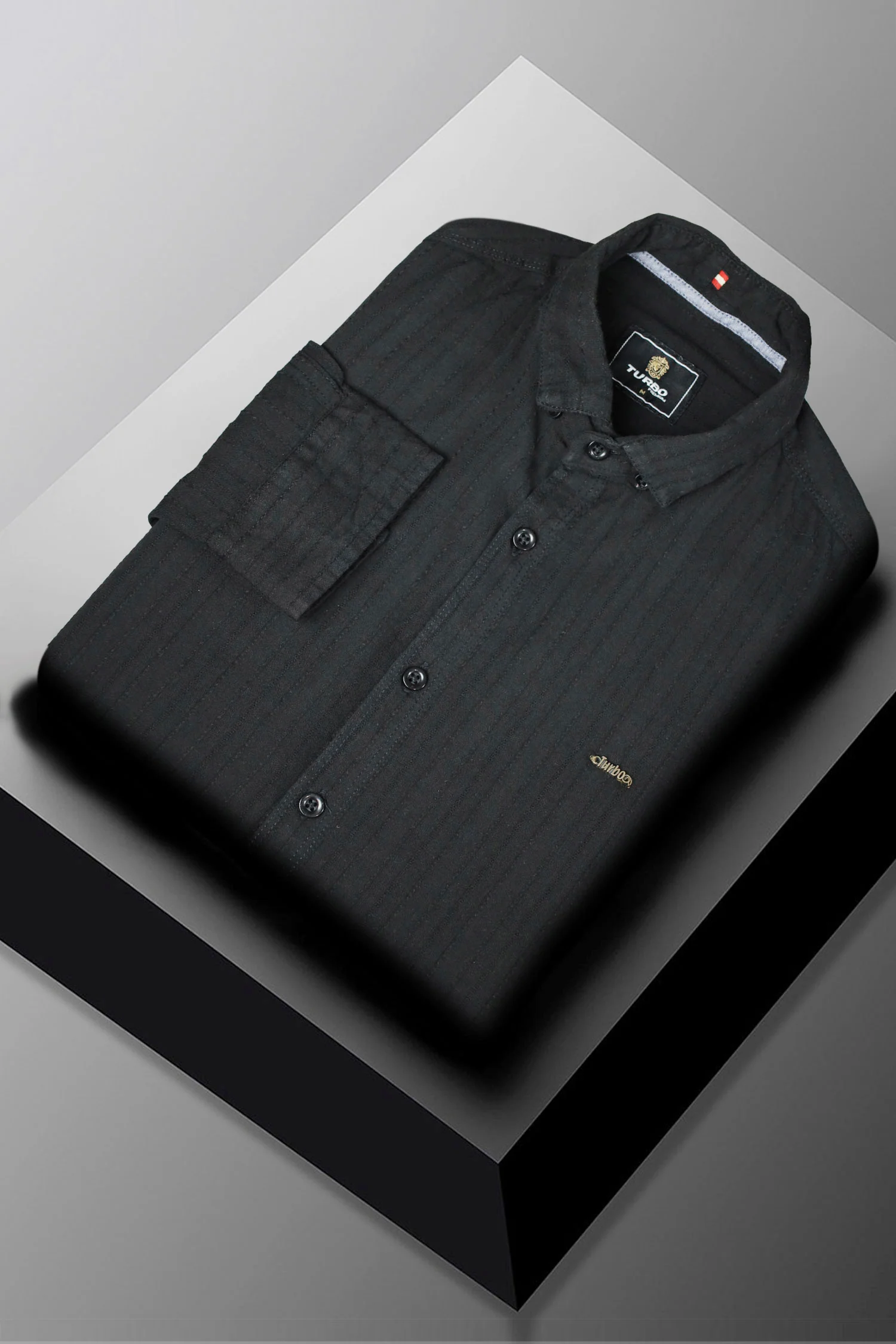 Turbo Billy Textured Knit Long Sleeve Cotton Casual Shirt - Image 14
