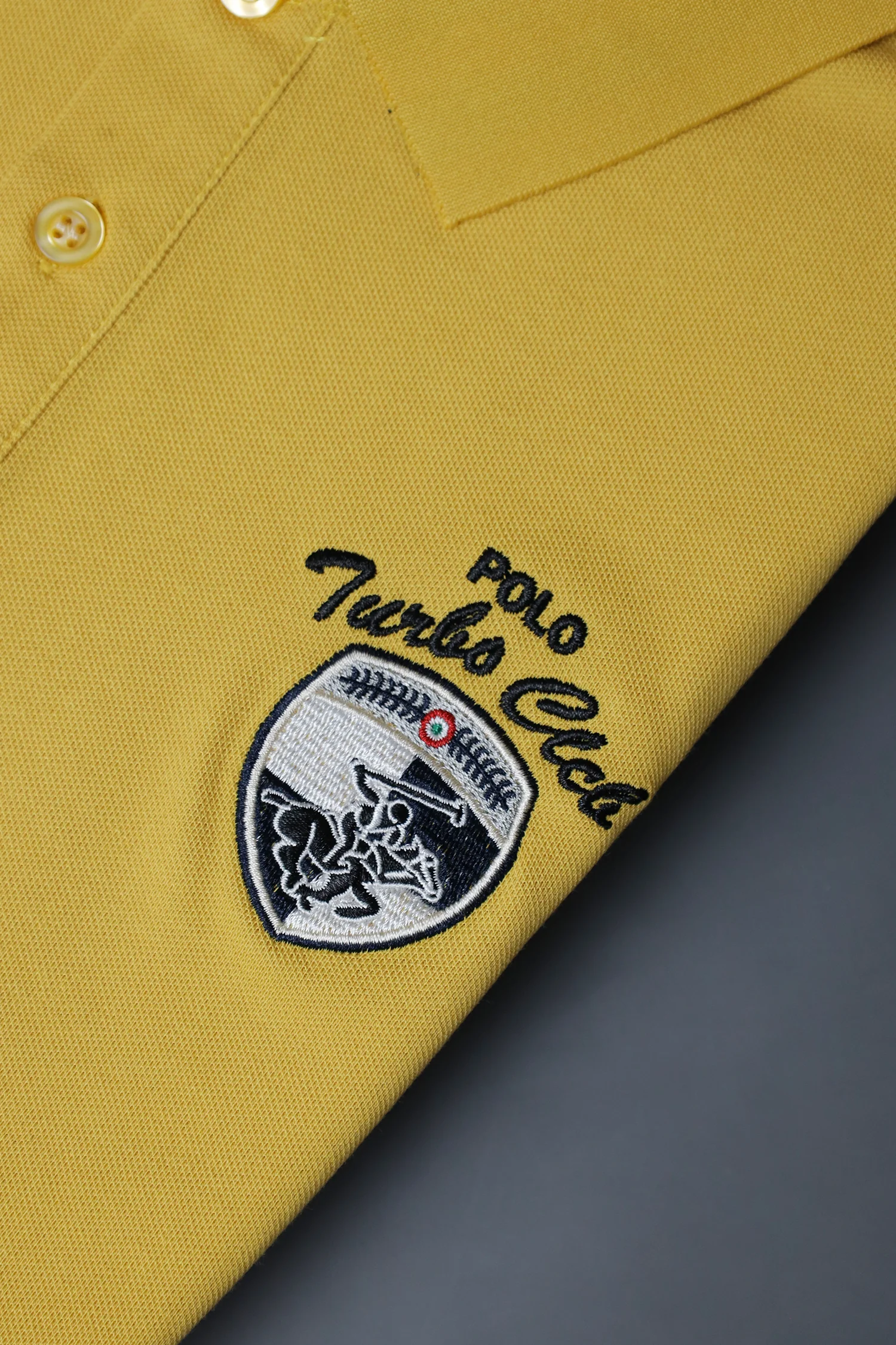 Turbo Bostn Cltics Team Men's Polo Shirt In Mustard Yellow - Image 3