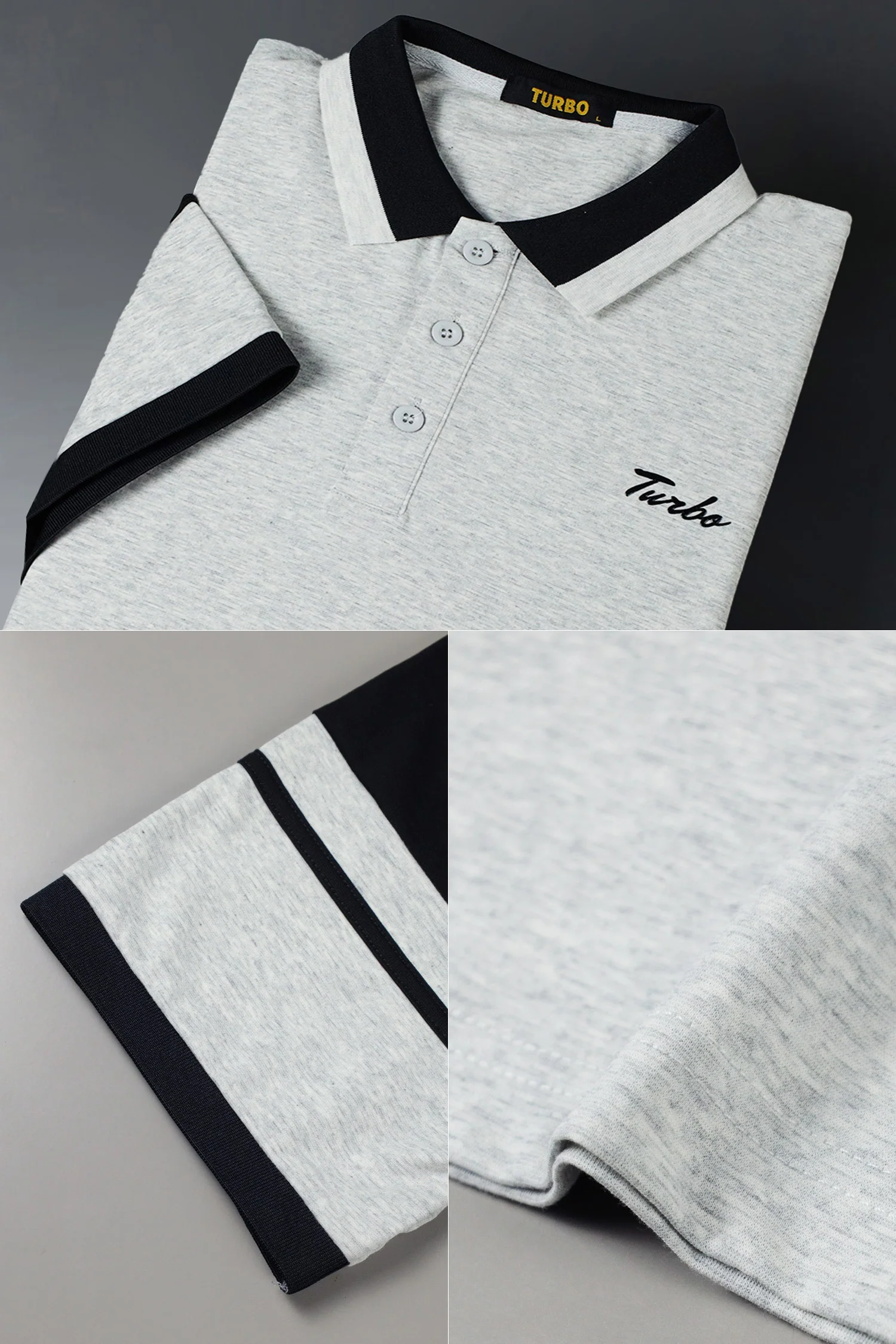 Turbo Casual Holiday Contrasted Men's Polo Shirt - Image 4