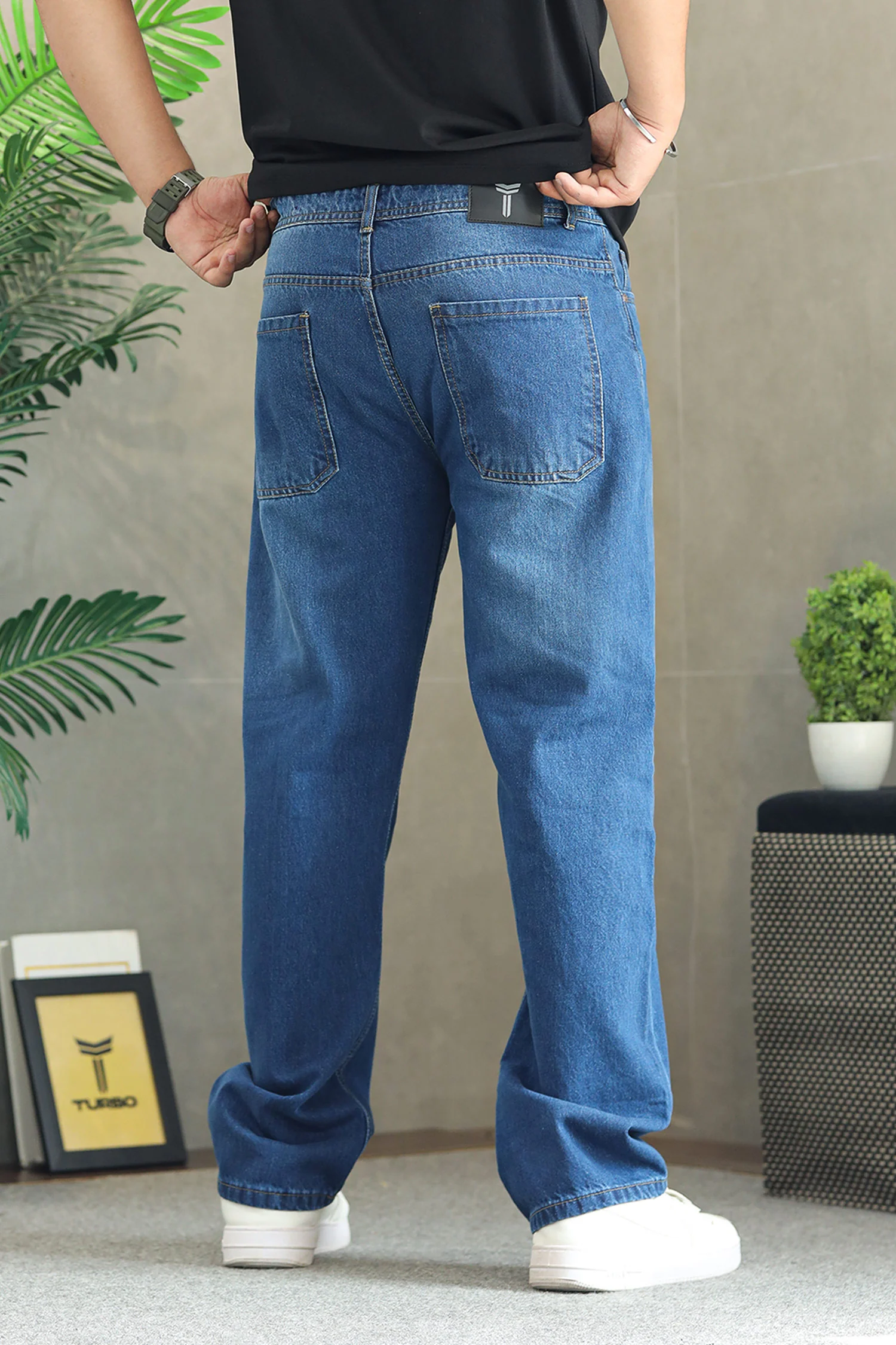 Turbo Classic Comfort Denim Baggy Jeans - Image 9