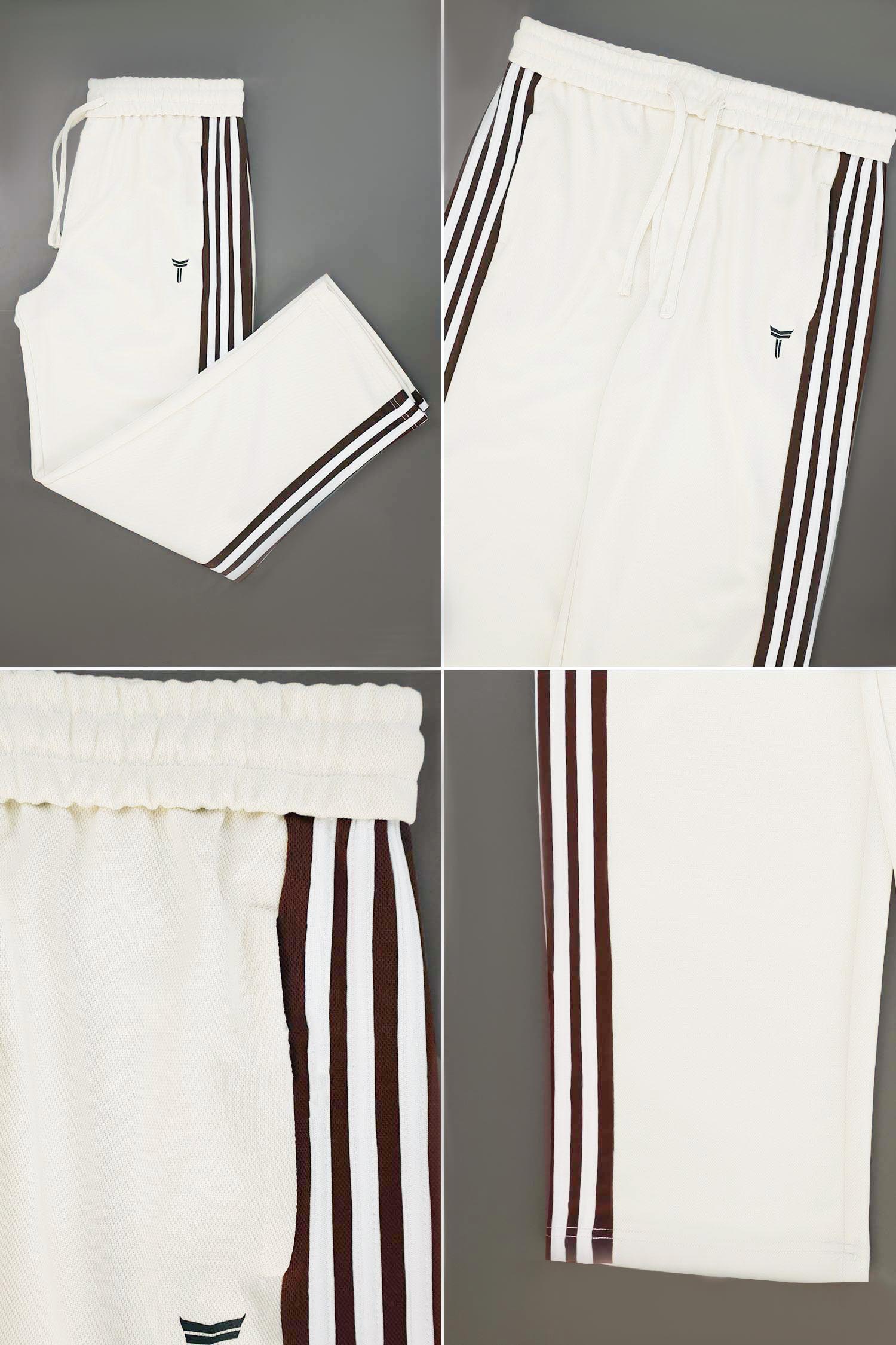 Turbo Classy Stripe Elegant Men's Trouser In Cream - Image 4