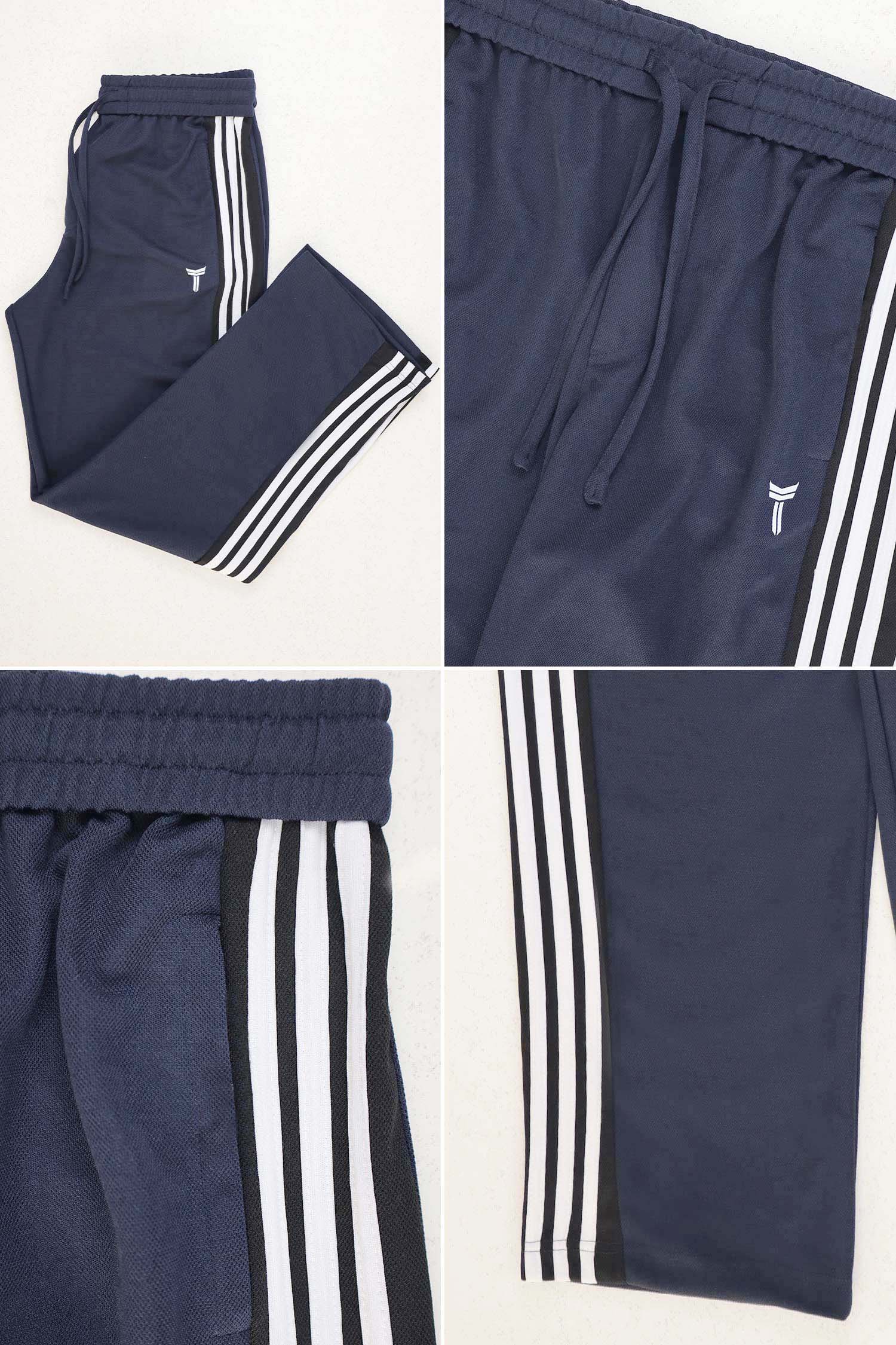 Turbo Classy Stripe Elegant Men's Trouser In Dark Navy - Image 4