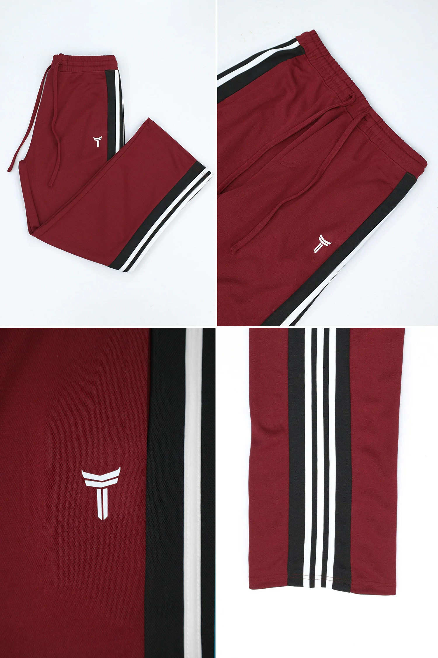 Turbo Classy Stripe Elegant Men's Trouser In Maroon - Image 4