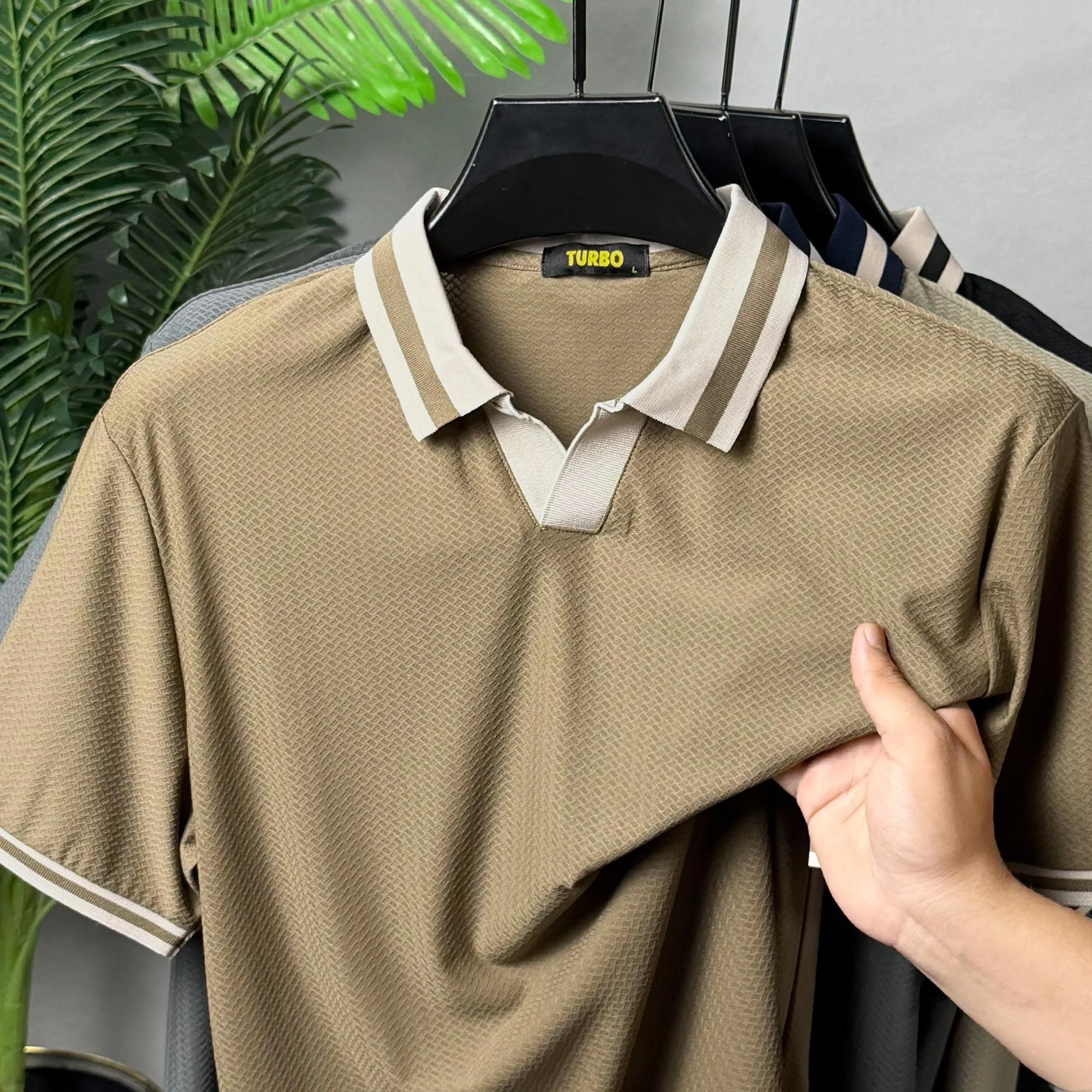 Turbo Cmpus Sutra V-Neck Imp Silk Polo Shirt* - Image 10
