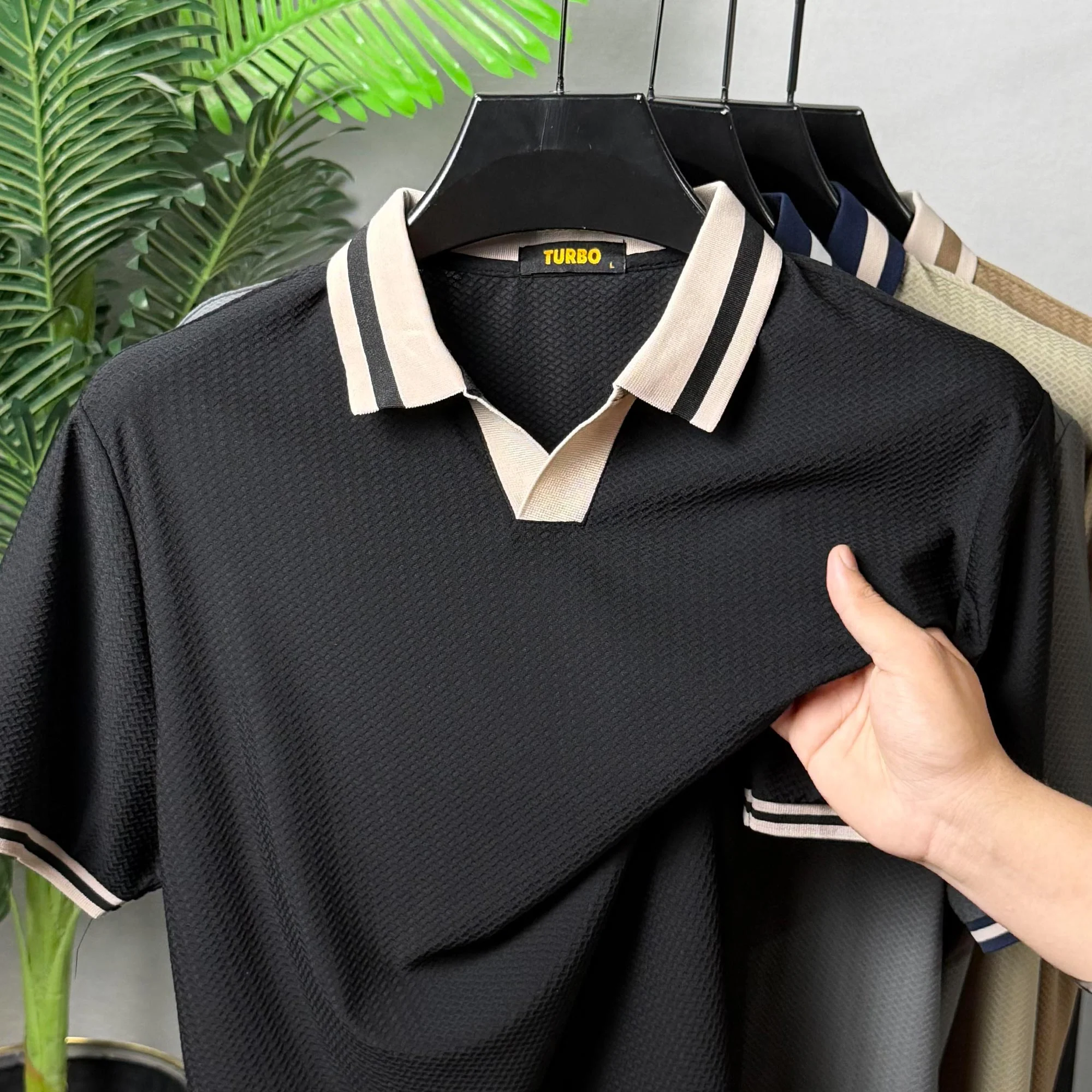 Turbo Cmpus Sutra V-Neck Imp Silk Polo Shirt* - Image 2