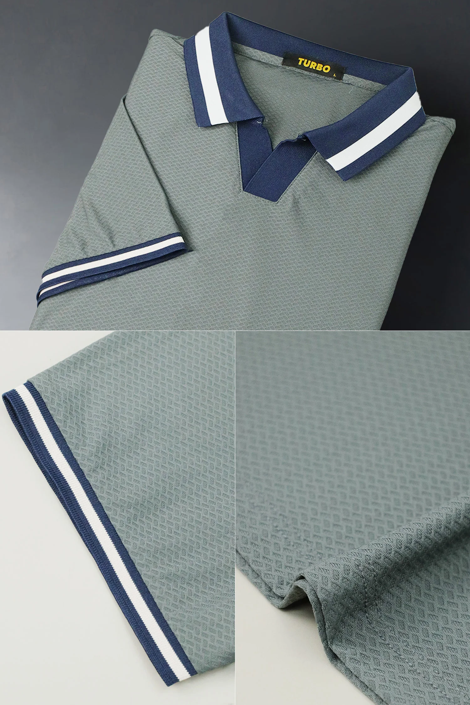 Turbo Cmpus Sutra V-Neck Imp Silk Polo Shirt* - Image 8