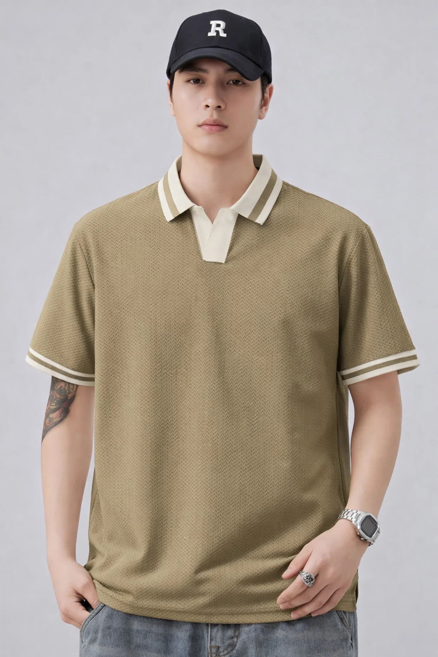 Turbo Cmpus Sutra V-Neck Imp Silk Polo Shirt* - Image 9