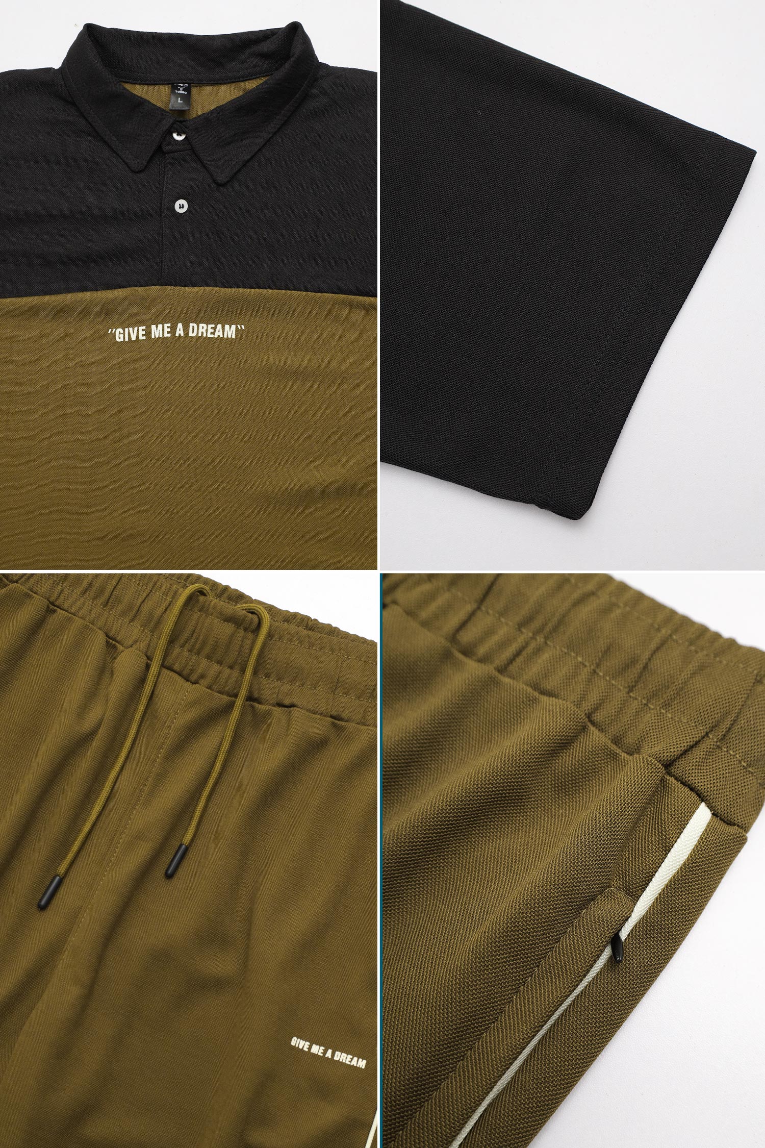 Turbo Colorblock Street Style Men's Co-Ord Set In Brown - Image 4