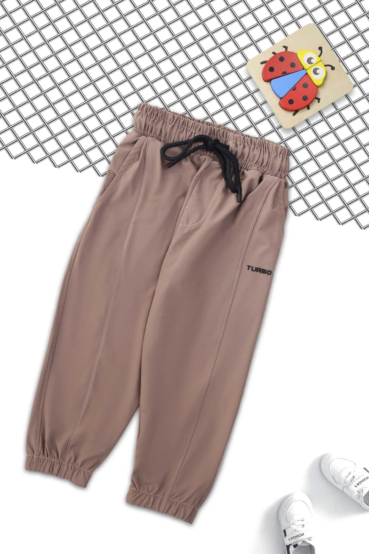 Turbo Comfortable And Grip Bottom Trousers kids For Boys In Camel - Image 2