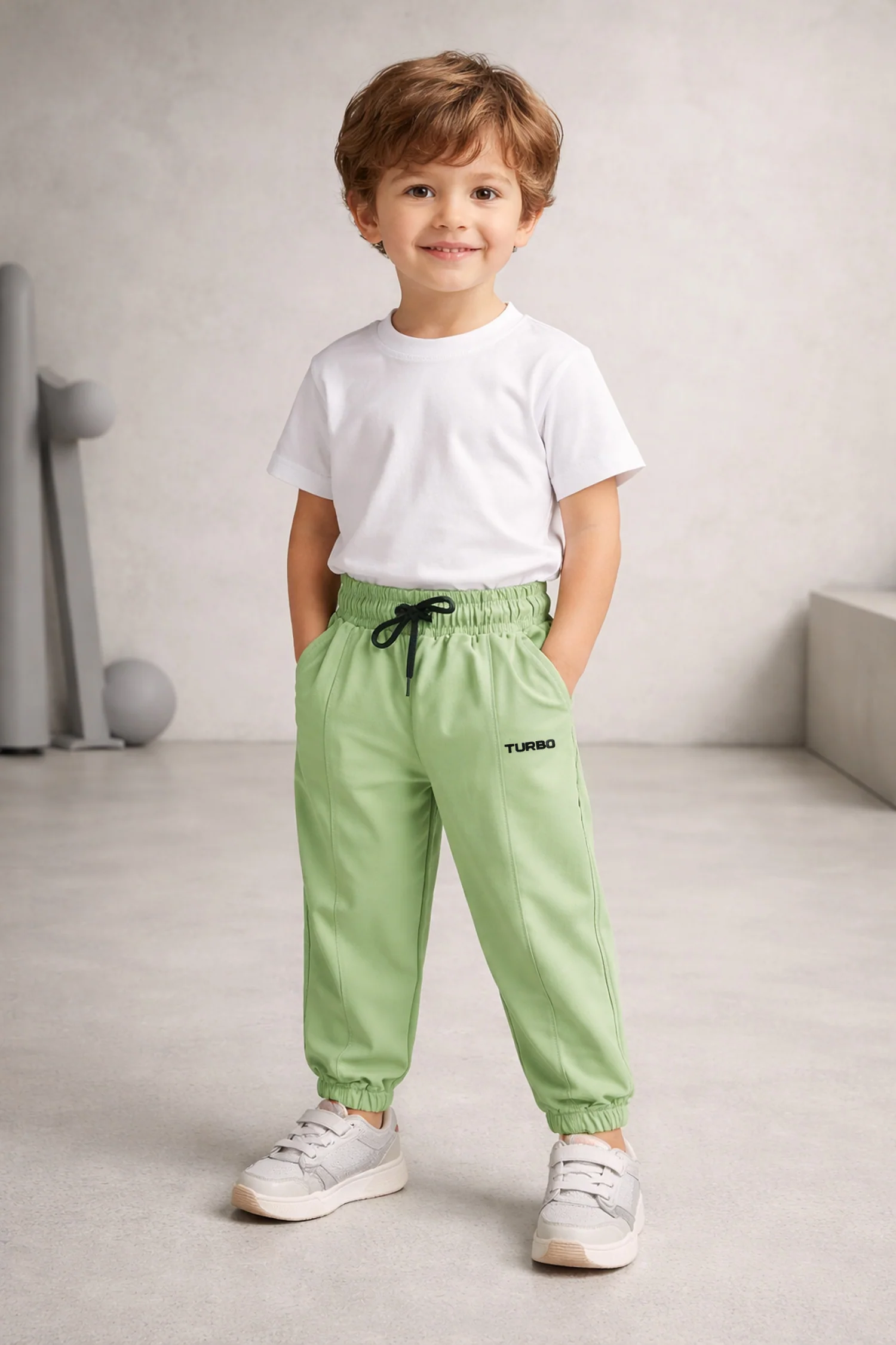 Turbo Comfortable And Grip Bottom Trousers kids For Boys In Parrot