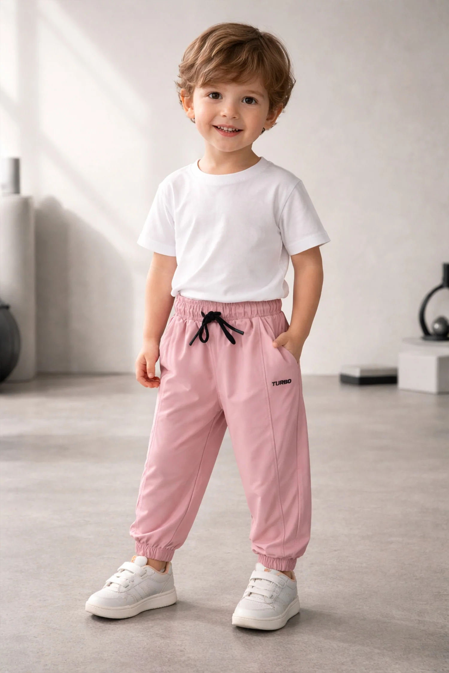 Turbo Comfortable And Grip Bottom Trousers kids For Boys In Pink