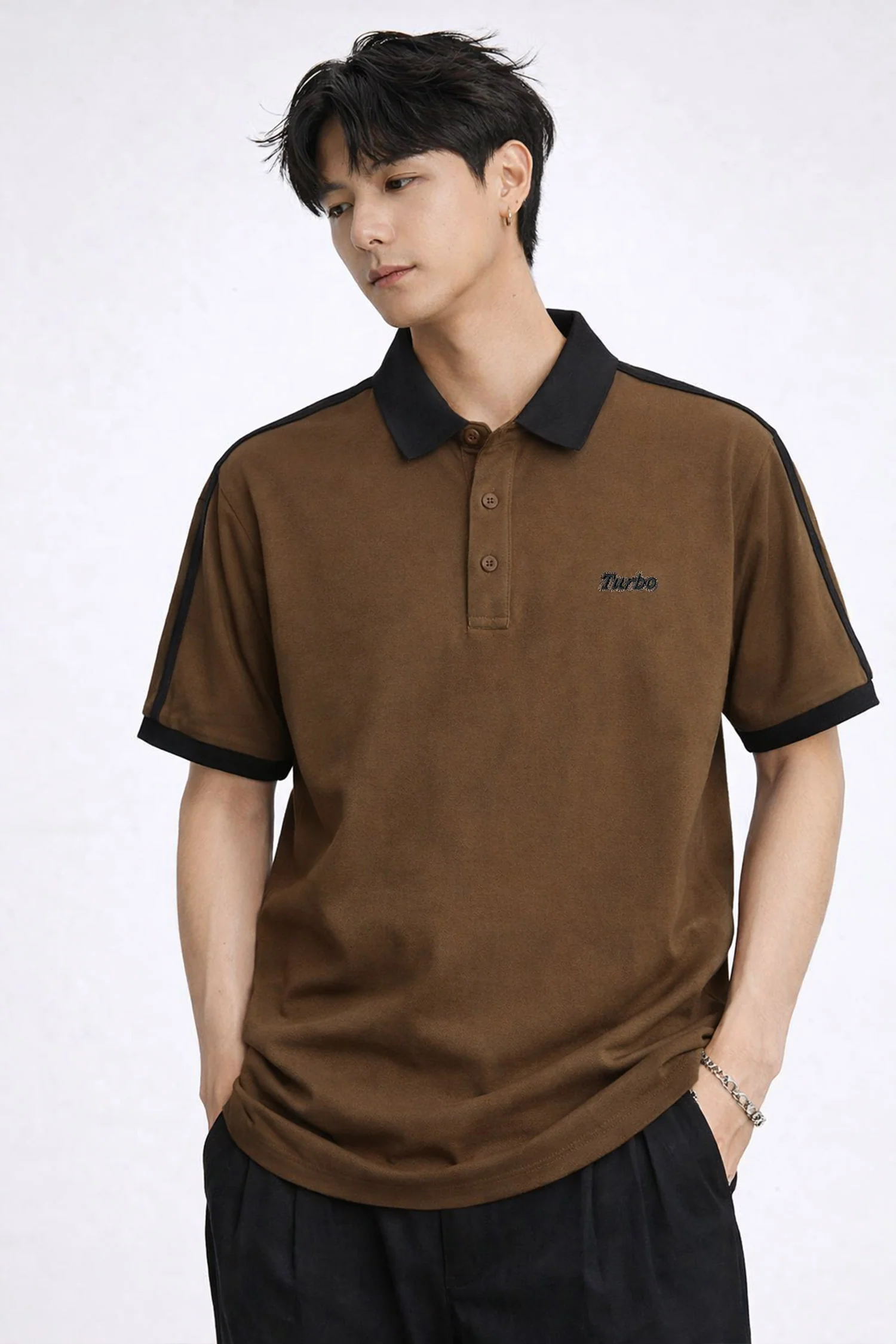 Turbo Contrasting Color Men's Polo Shirt*