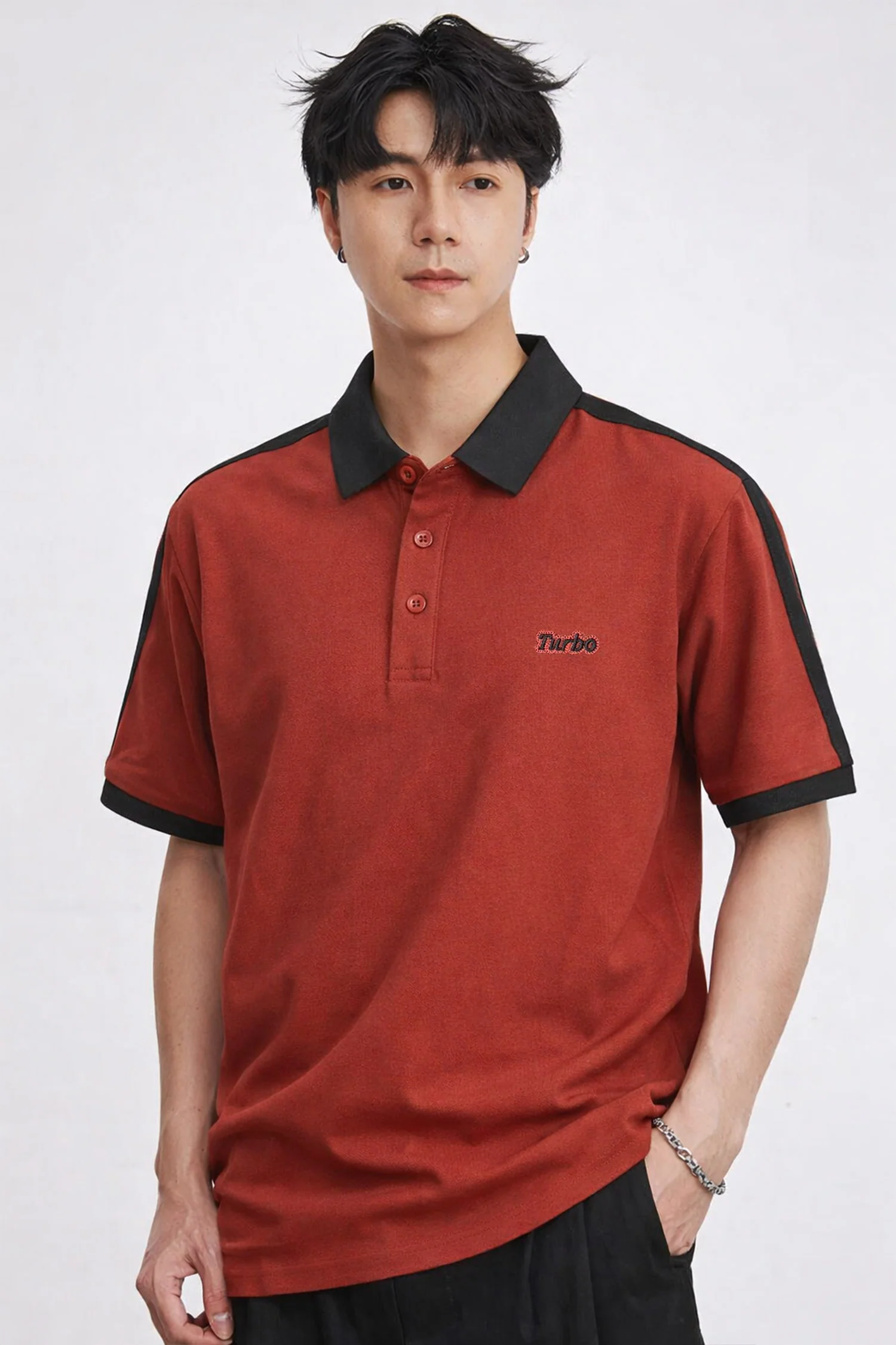 Turbo Contrasting Color Men's Polo Shirt* - Image 11