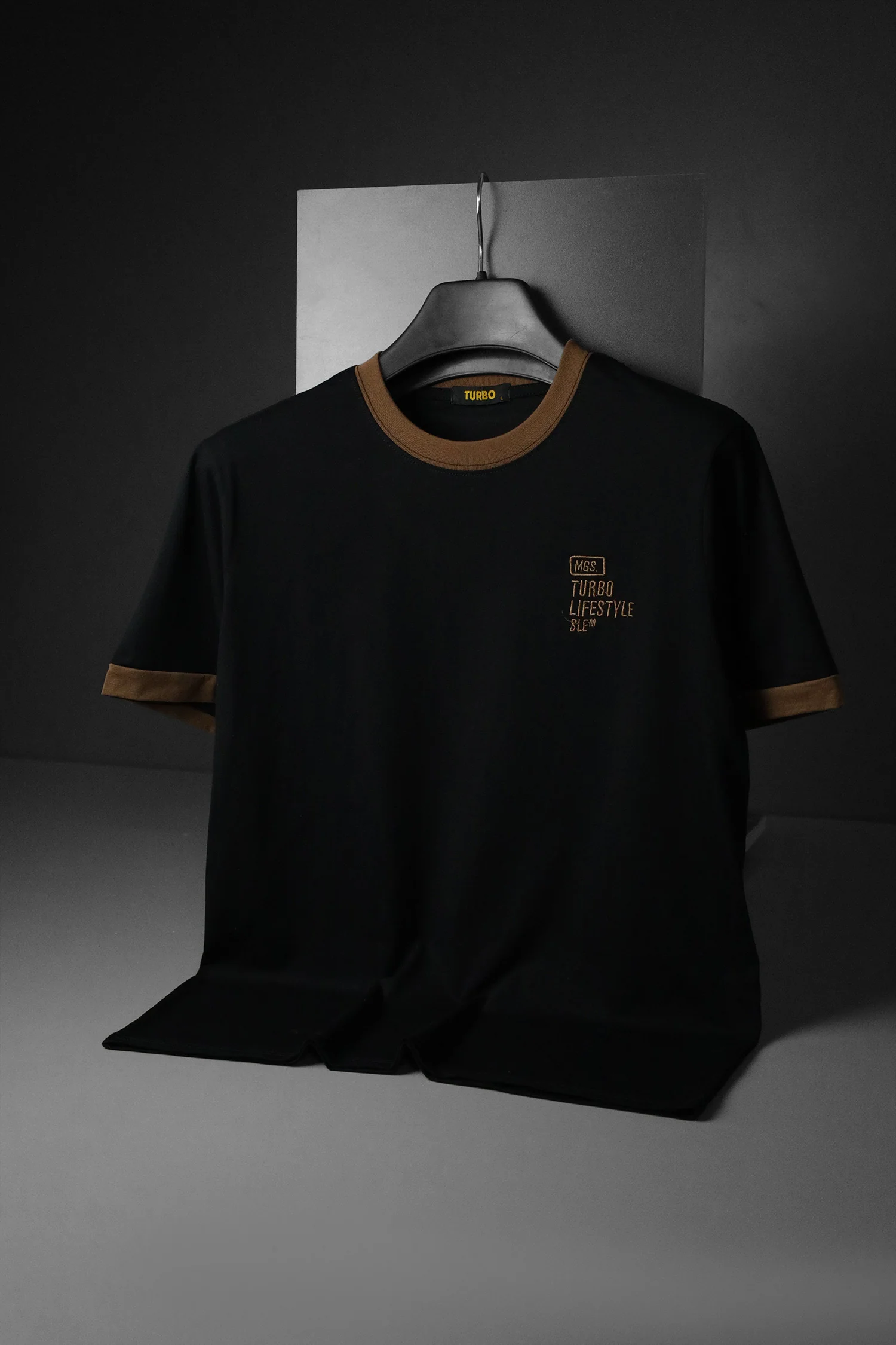 Turbo Contrasting Round Neck Tee - Image 8