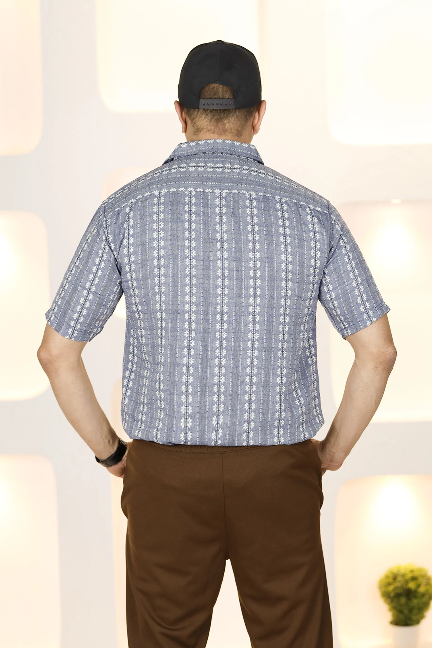 Turbo Cubin Textured Striped Casual Shirt - Image 6
