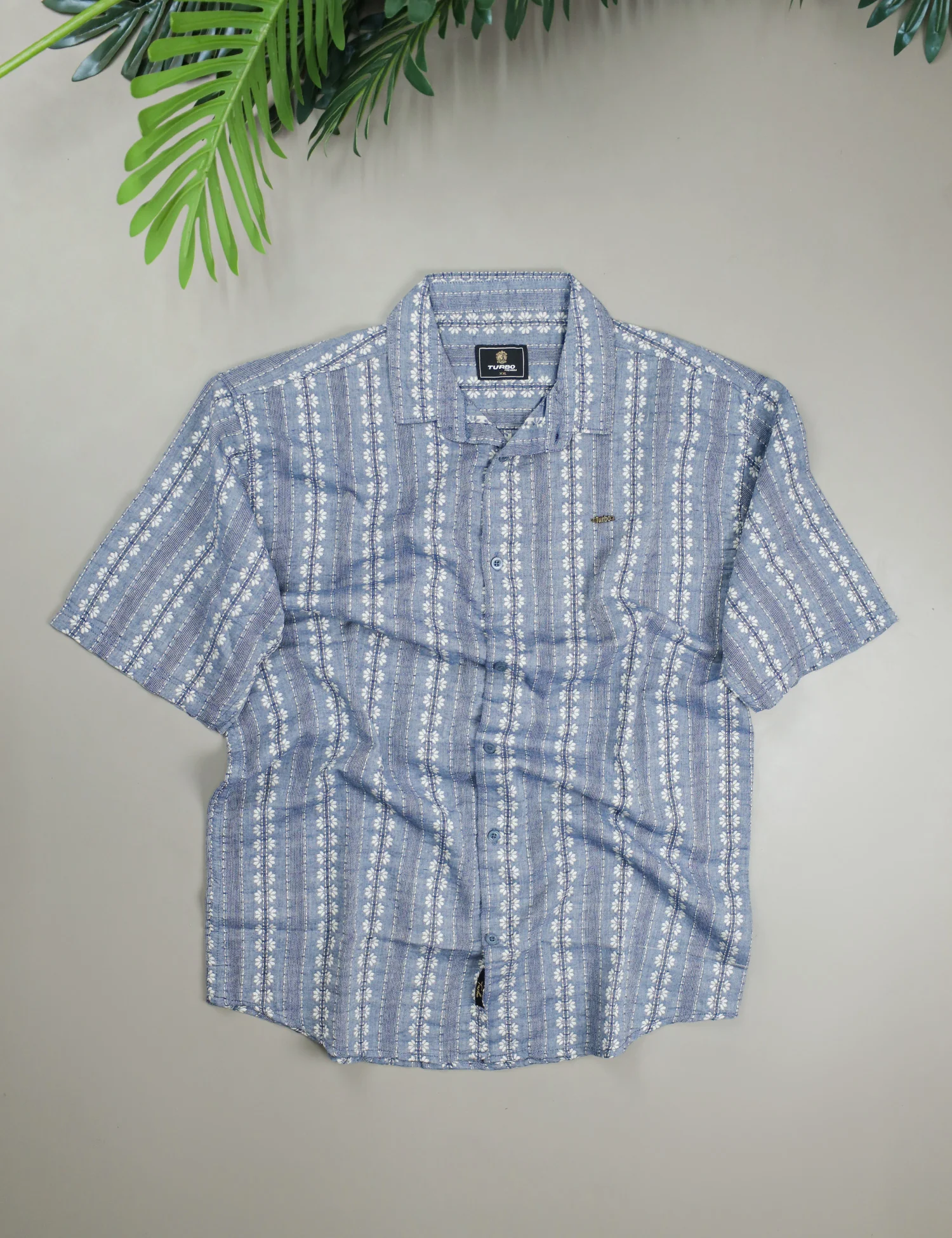Turbo Cubin Textured Striped Casual Shirt - Image 5
