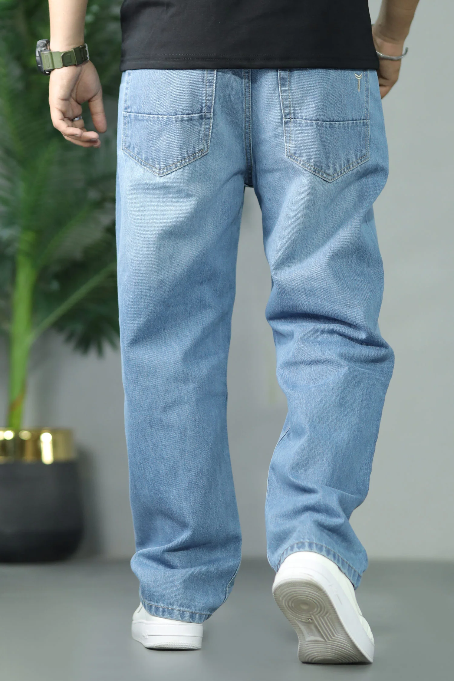 Turbo Denim Look Men Relaxed Fit Baggy Jeans - Image 16