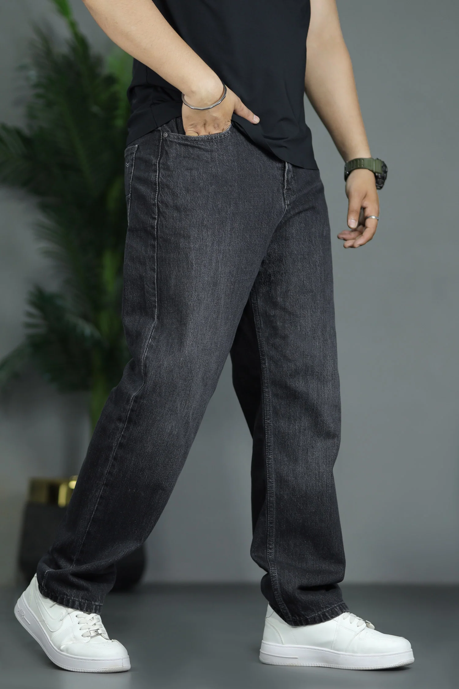 Turbo Denim Look Men Relaxed Fit Baggy Jeans - Image 19