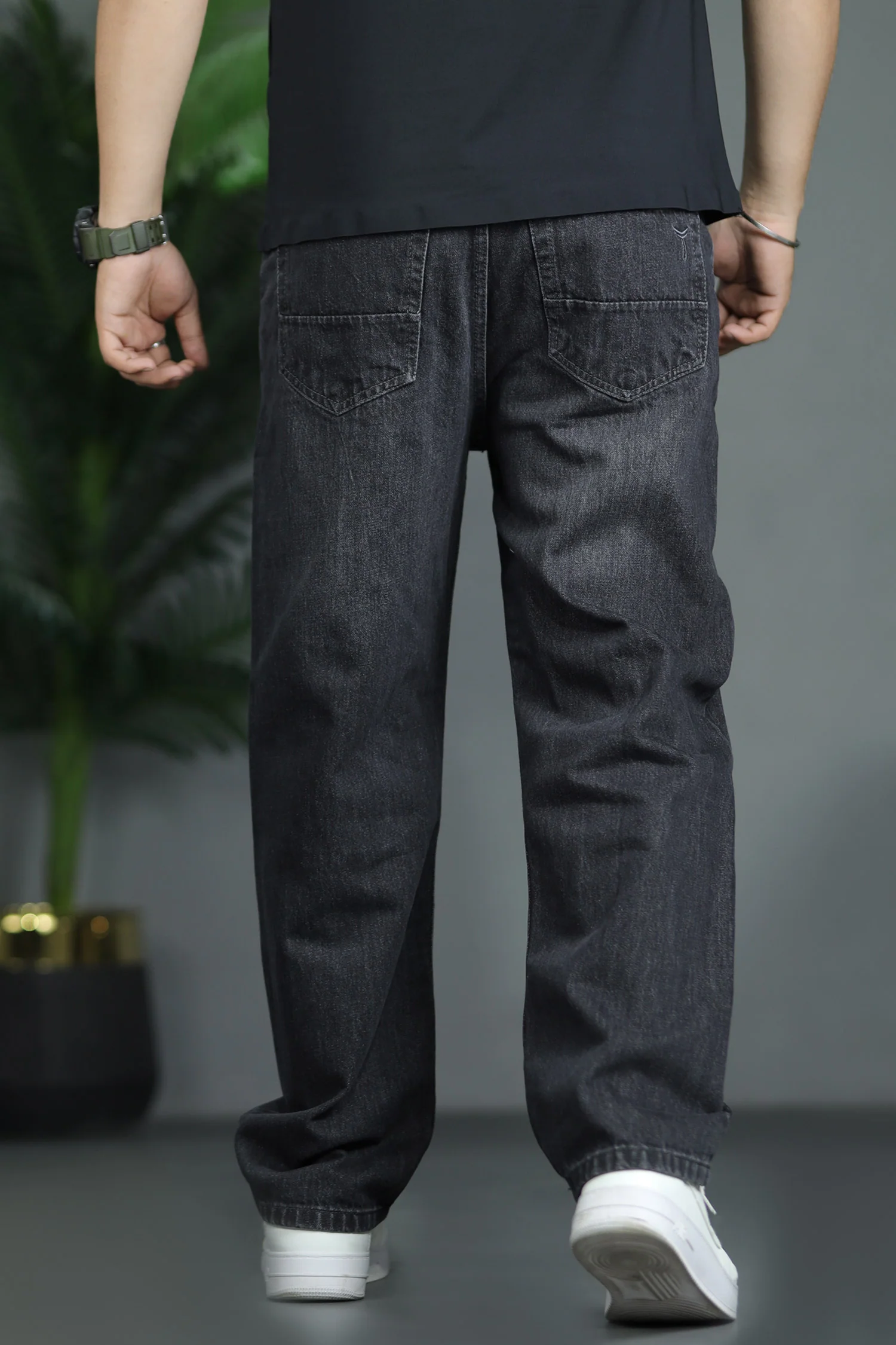 Turbo Denim Look Men Relaxed Fit Baggy Jeans - Image 20
