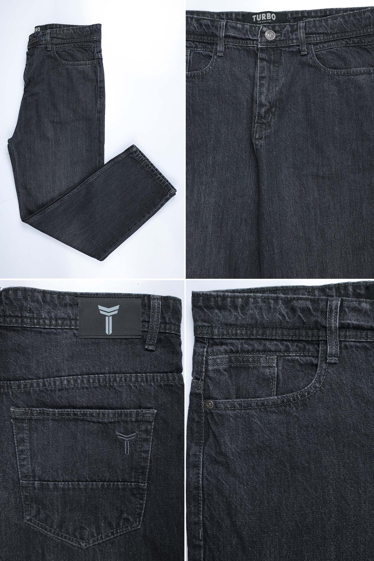 Turbo Denim Look Men Relaxed Fit Baggy Jeans - Image 21