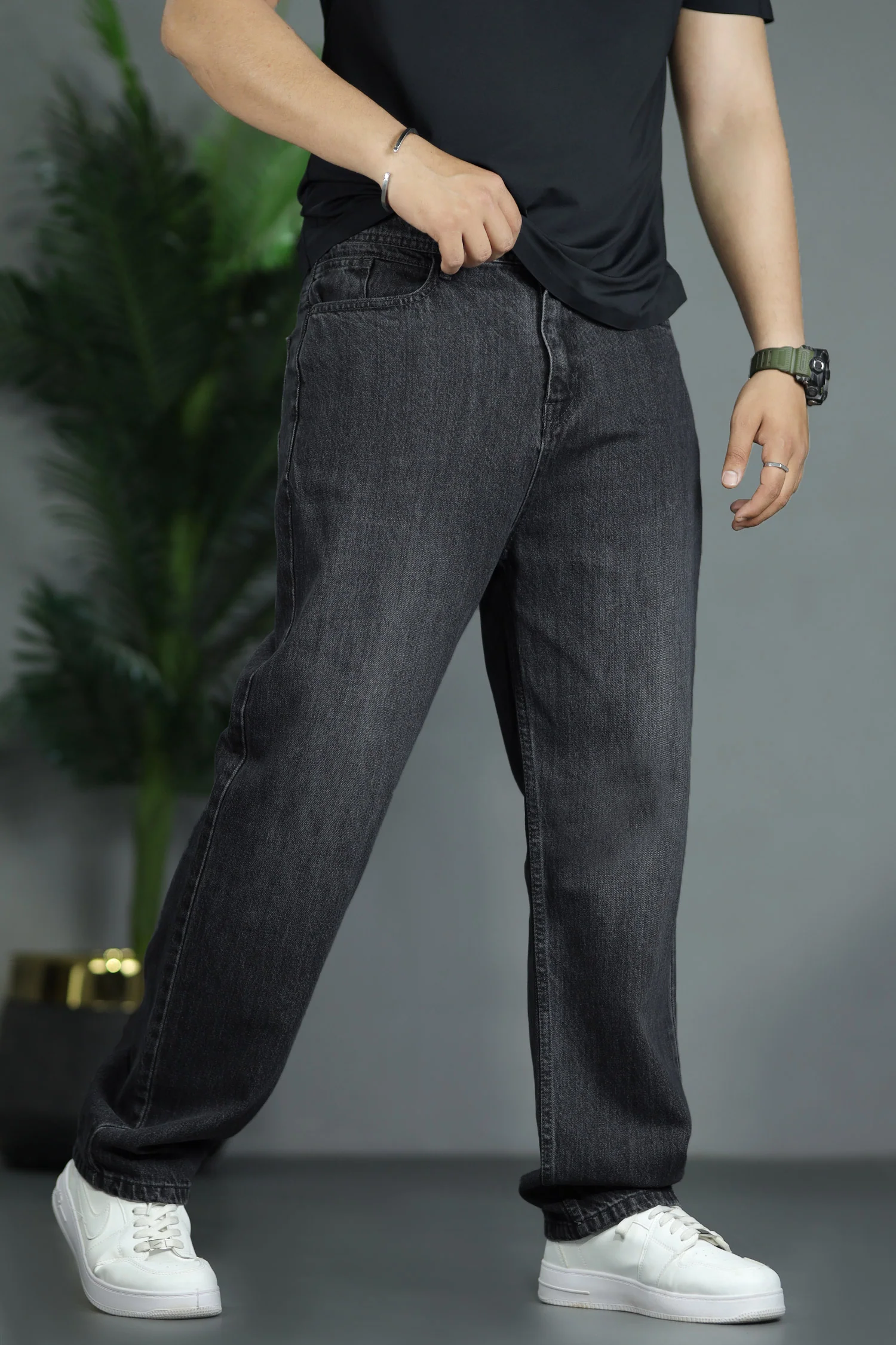 Turbo Denim Look Men Relaxed Fit Baggy Jeans - Image 22