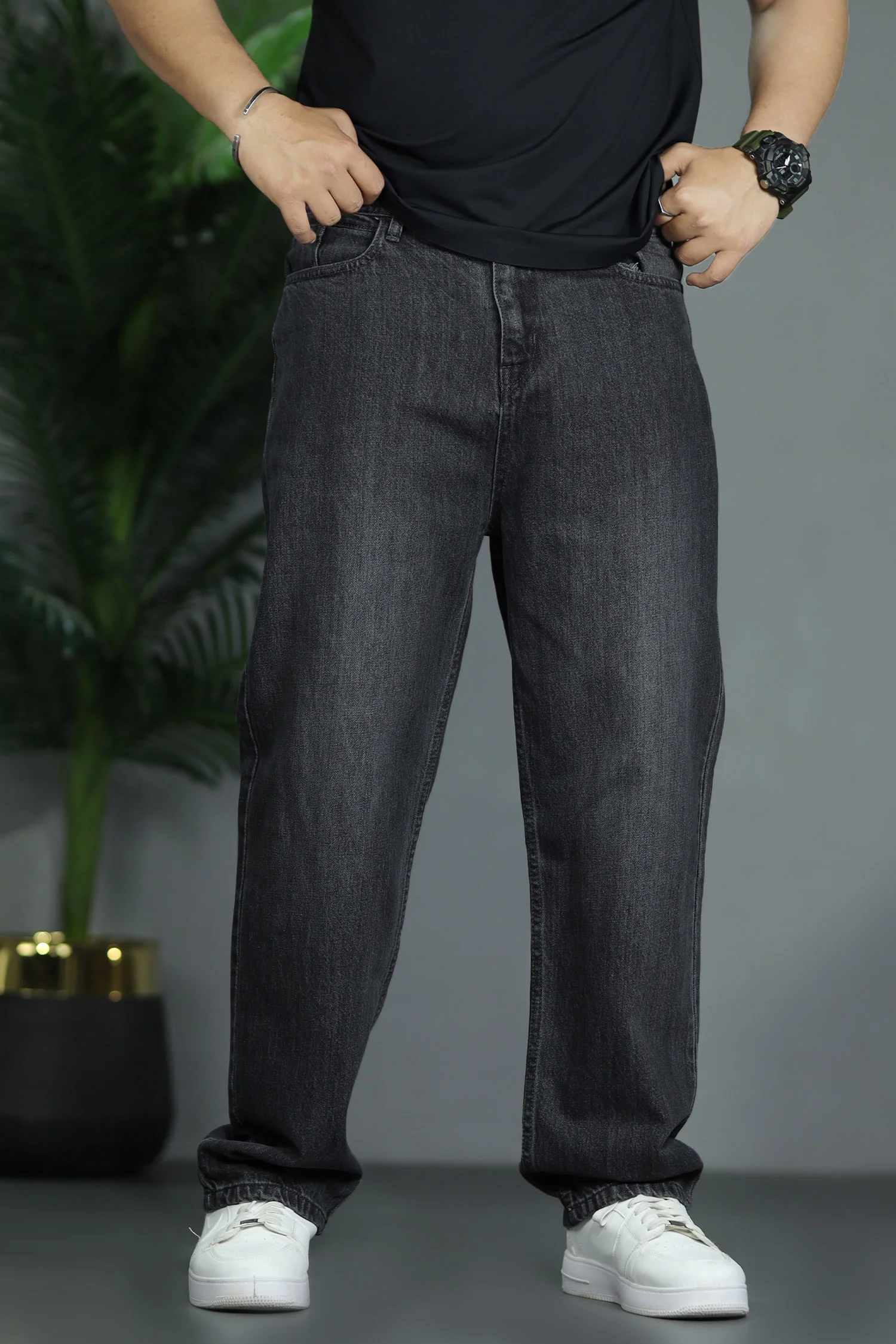Turbo Denim Look Men Relaxed Fit Baggy Jeans - Image 23