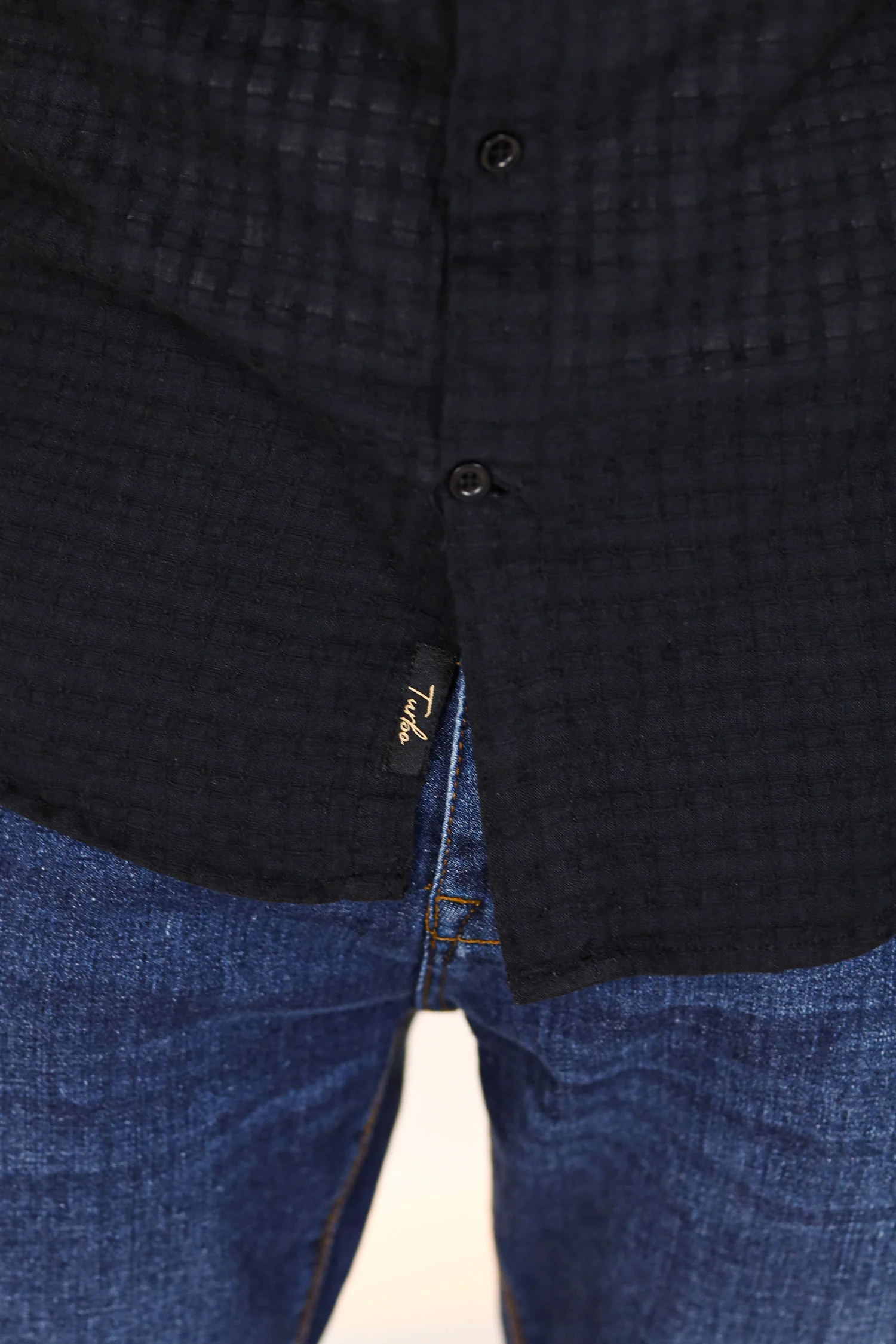Turbo Designer Motif Embossed Casual Shirt - Image 15
