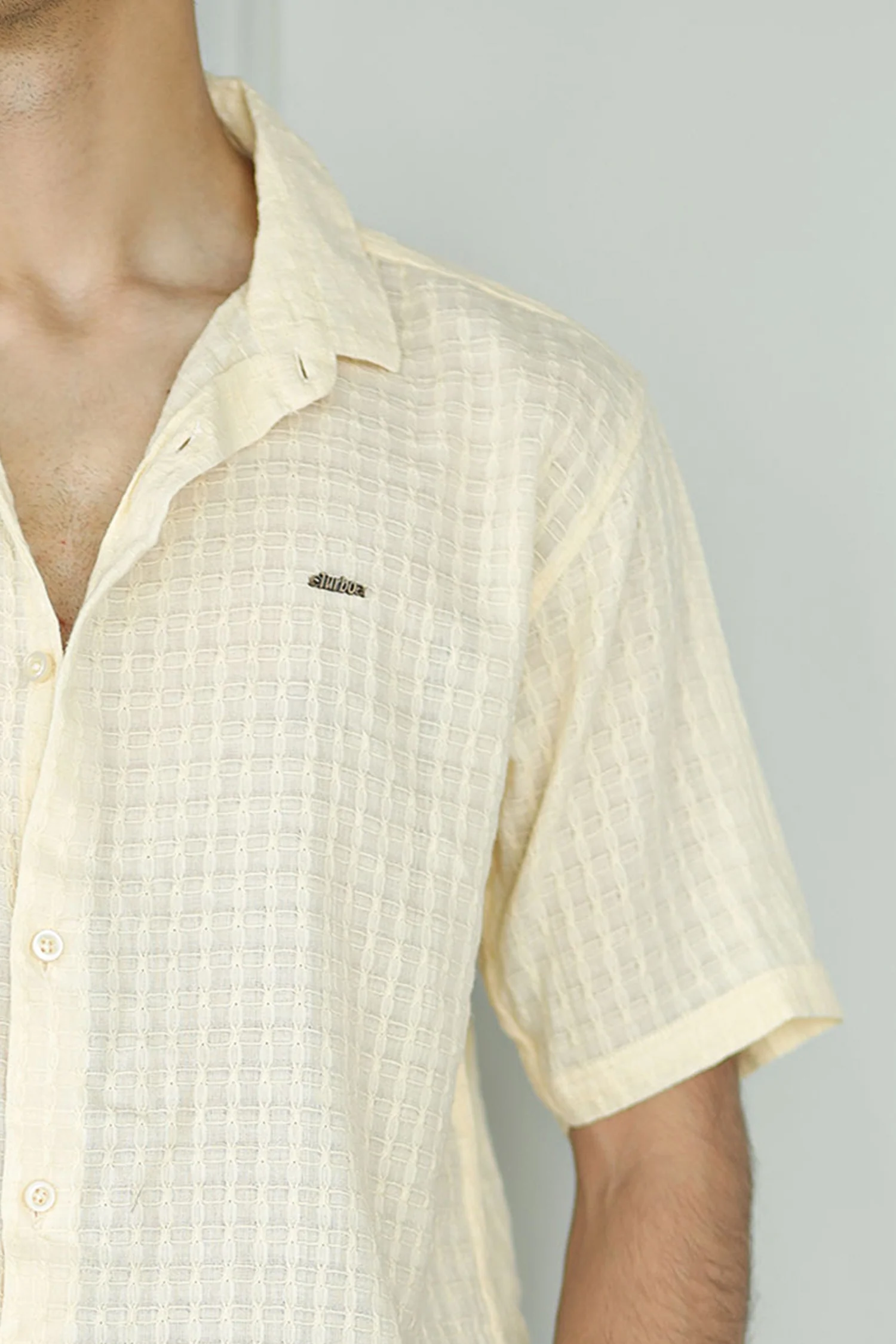 Turbo Designer Motif Embossed Casual Shirt - Image 5