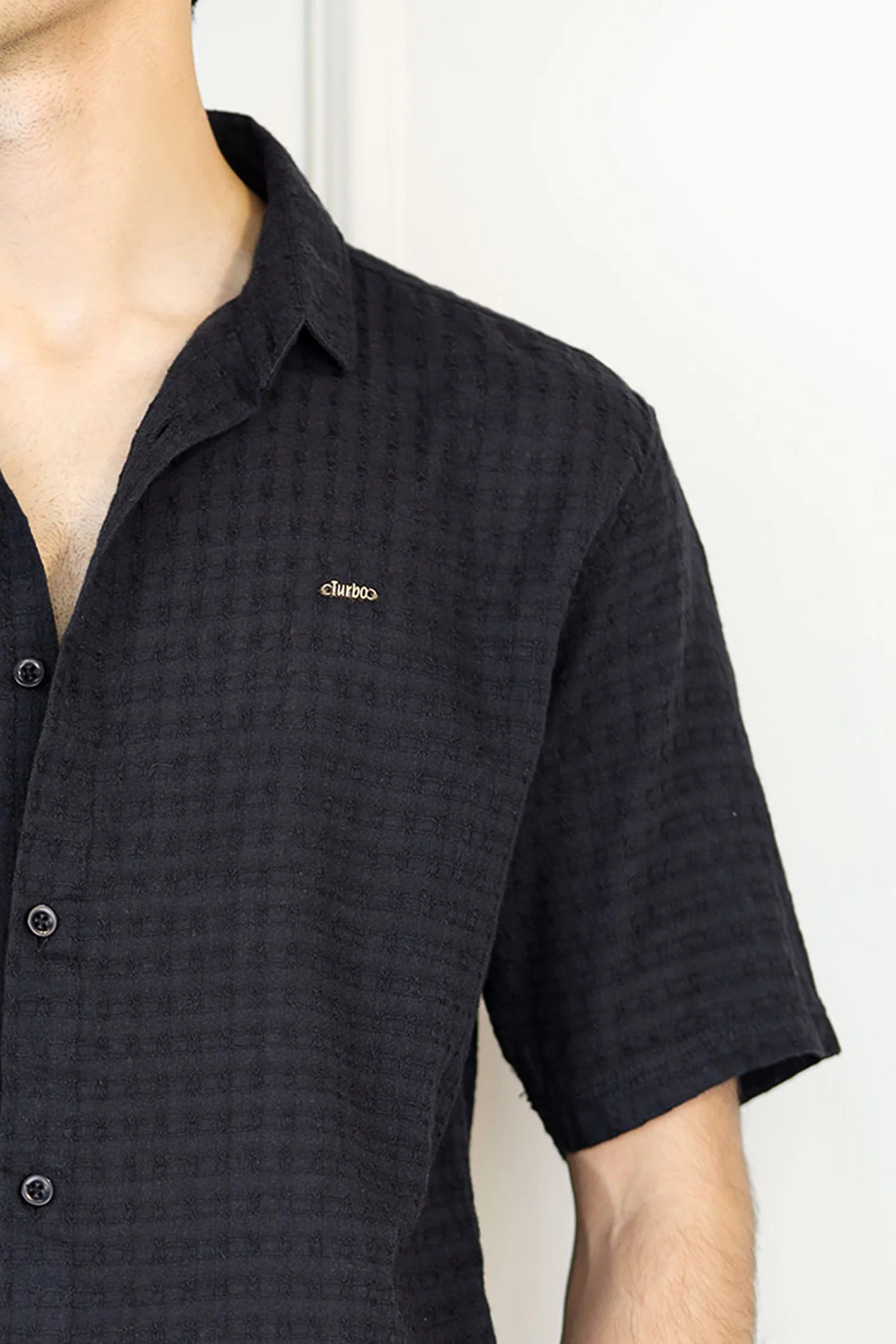 Turbo Designer Motif Embossed Casual Shirt - Image 9