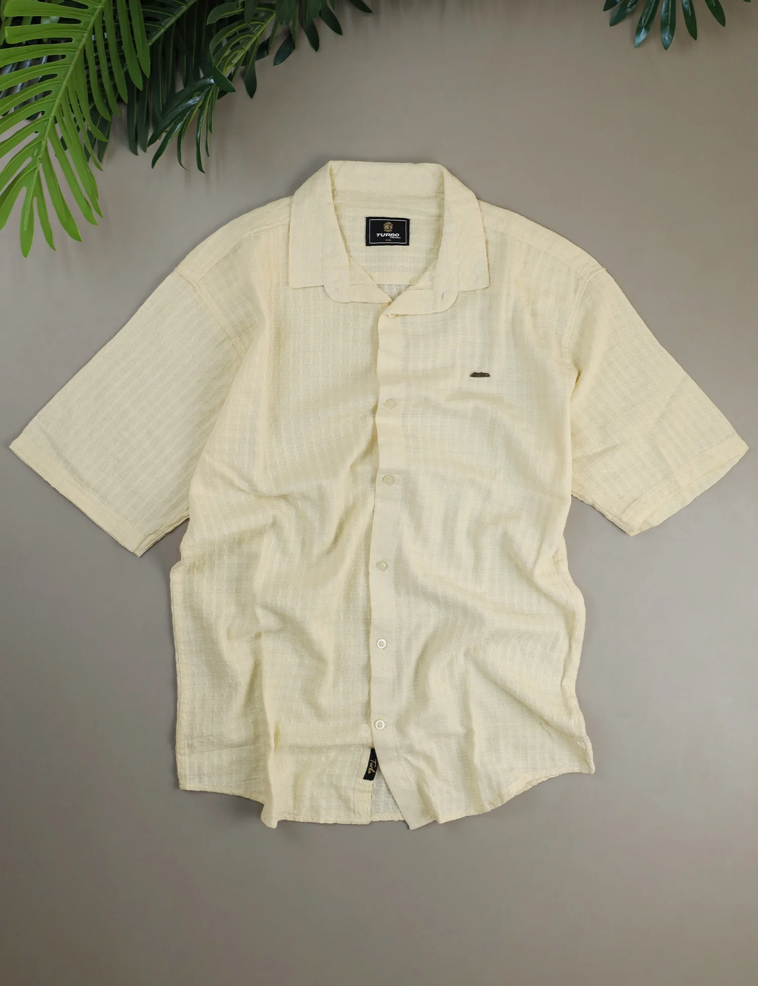 Turbo Designer Motif Embossed Casual Shirt - Image 5