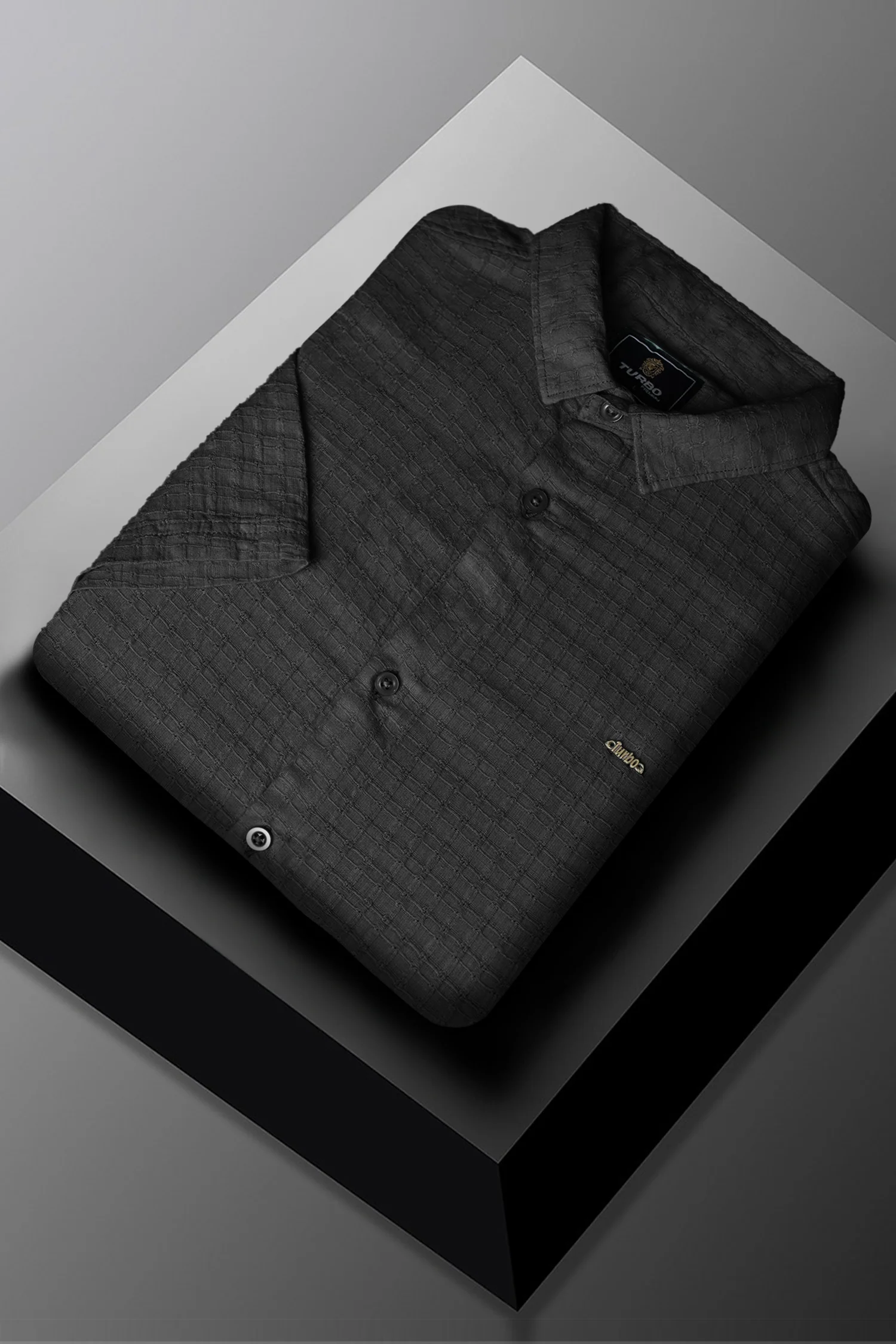 Turbo Designer Motif Embossed Casual Shirt - Image 11