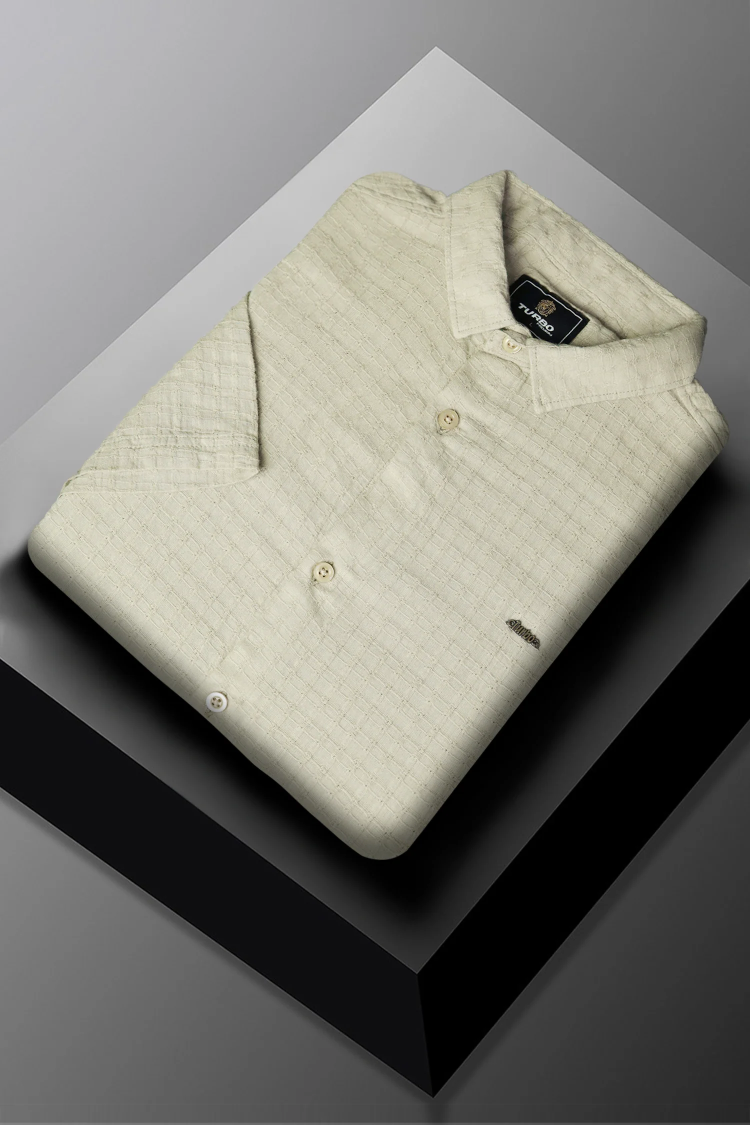 Turbo Designer Motif Embossed Casual Shirt - Image 5