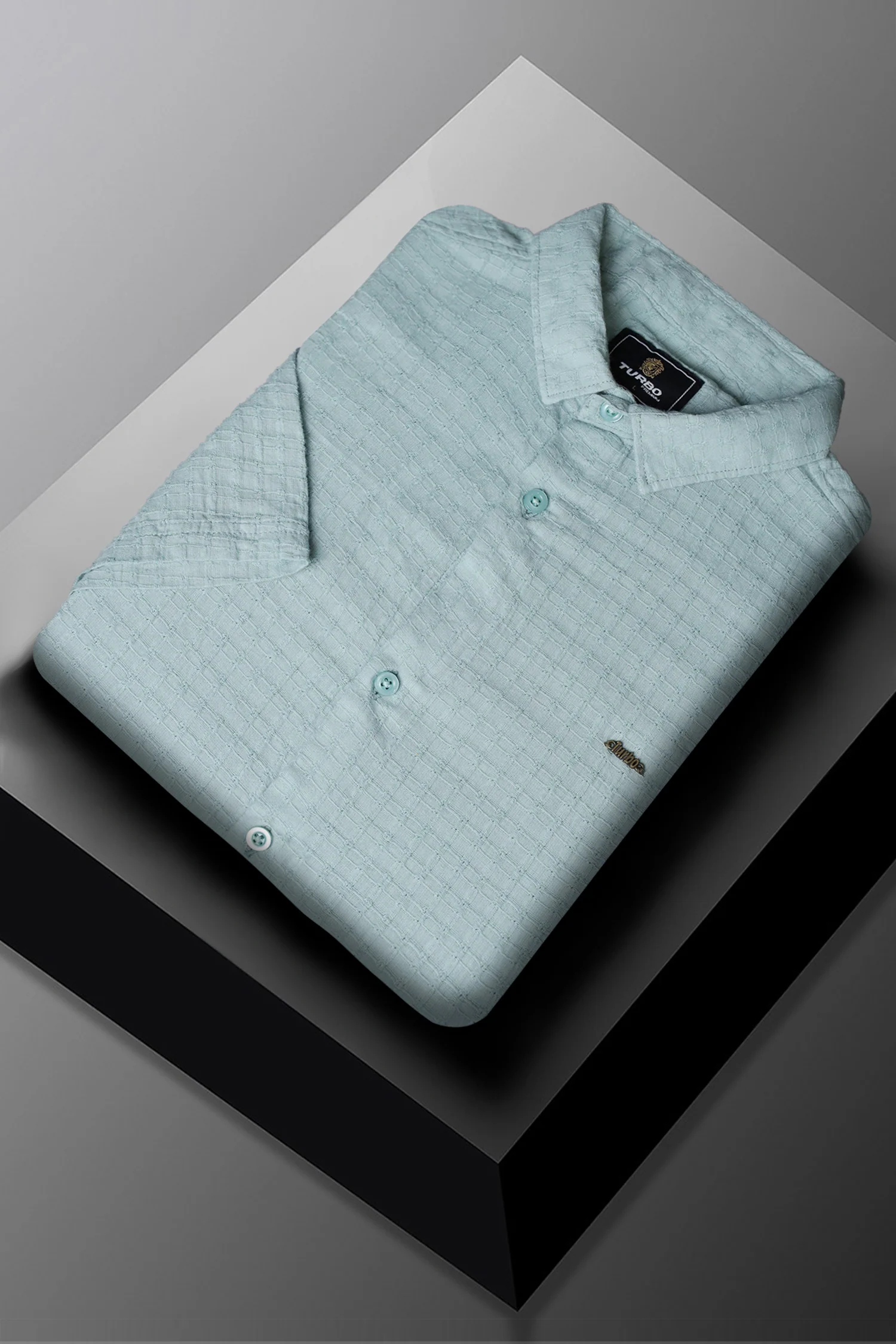 Turbo Designer Motif Embossed Casual Shirt - Image 8