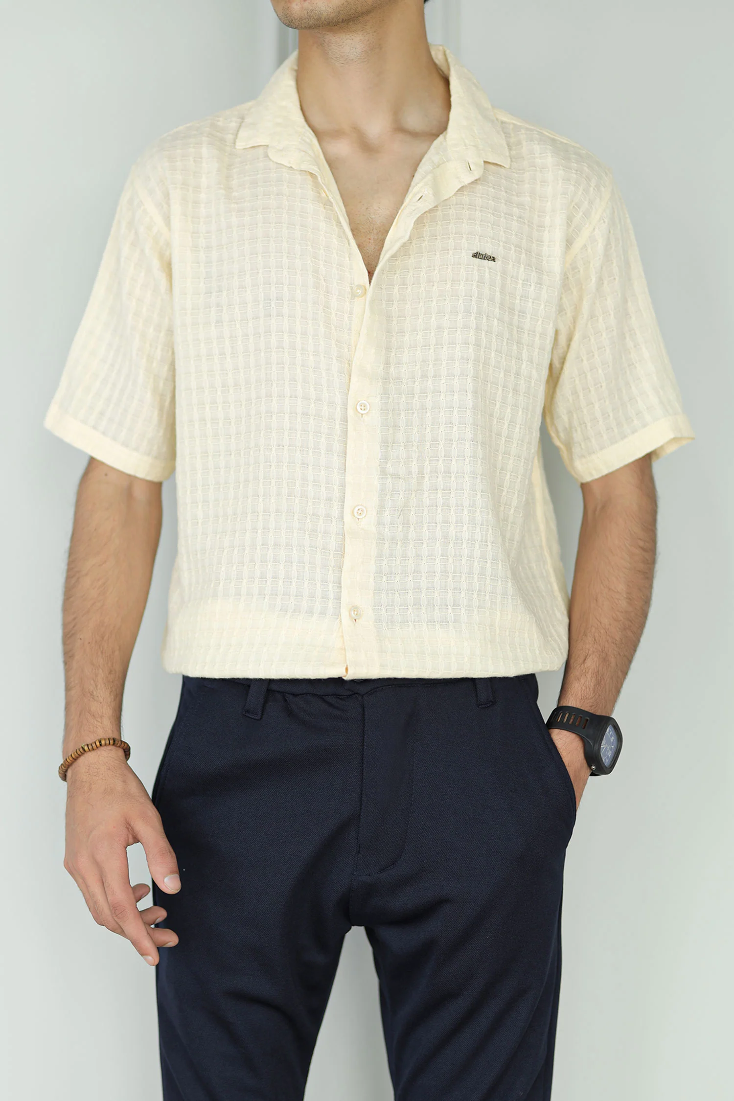 Turbo Designer Motif Embossed Casual Shirt - Image 6