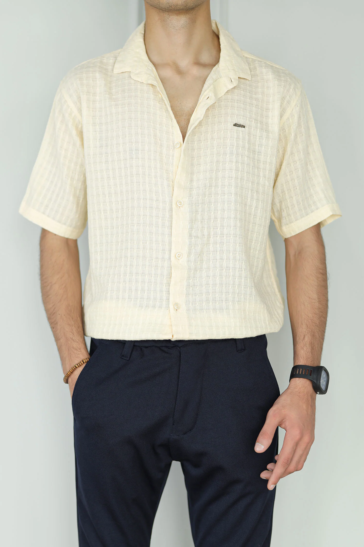 Turbo Designer Motif Embossed Casual Shirt - Image 8