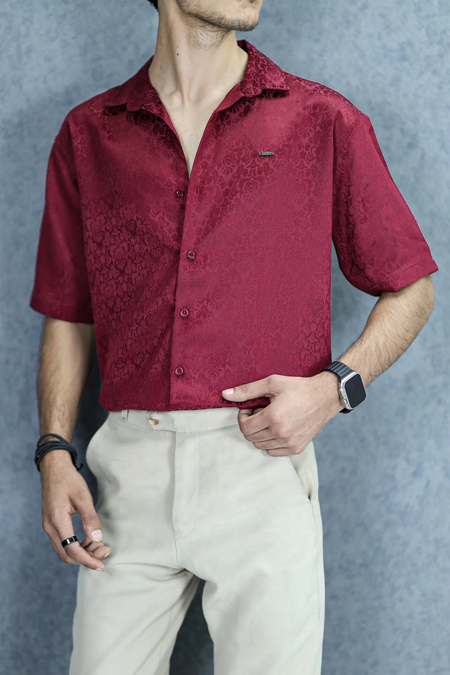 Turbo Designer Motif Floral Casual Shirt - Image 4
