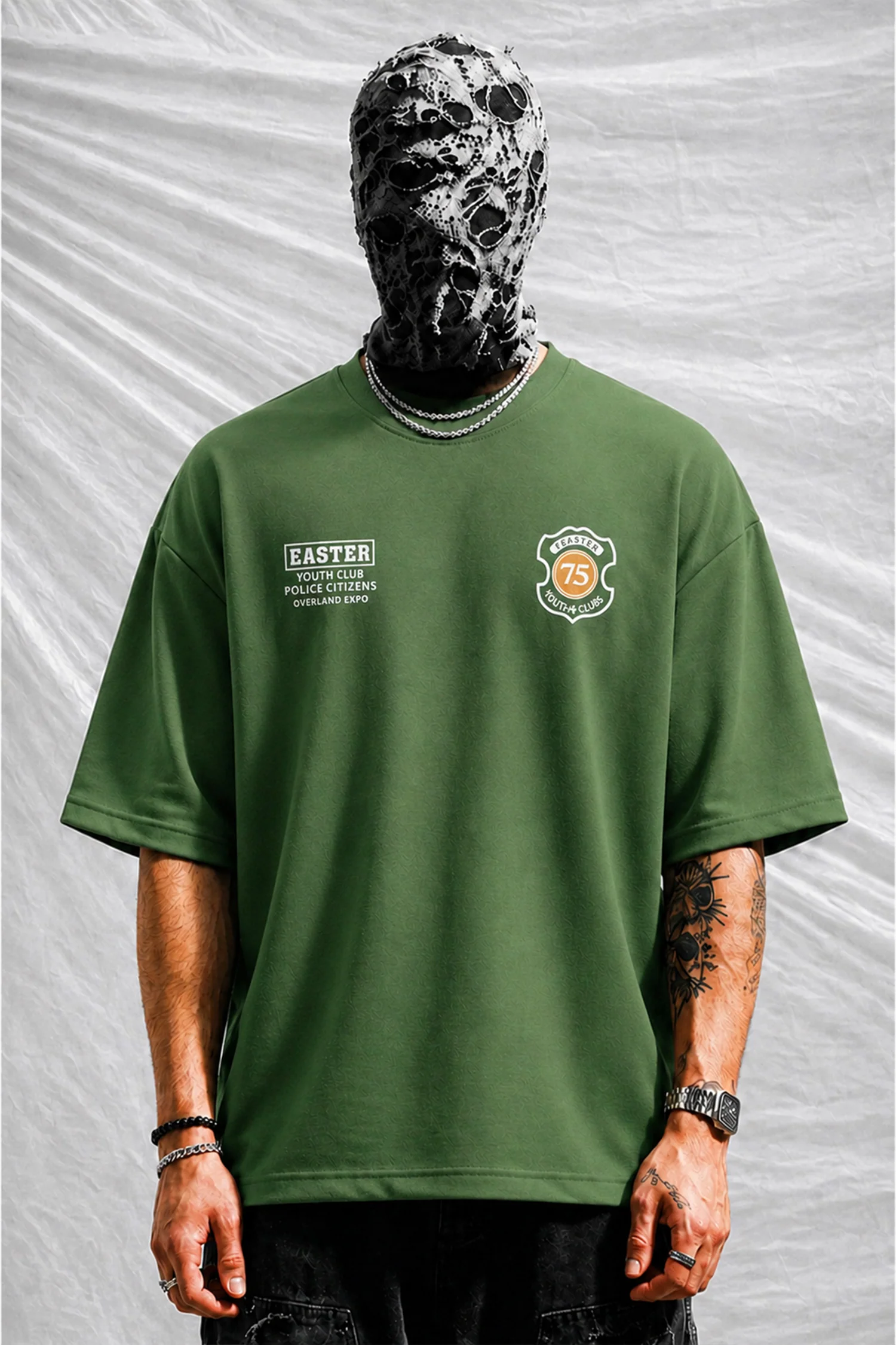 Turbo Distinctive Chest Design Oversize Tee - Image 2