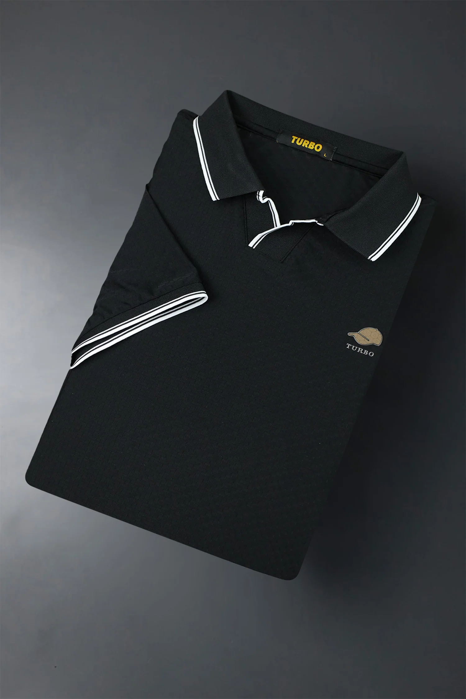 Turbo Distinctive V-Neck Collar Polo T-Shirt - Image 15