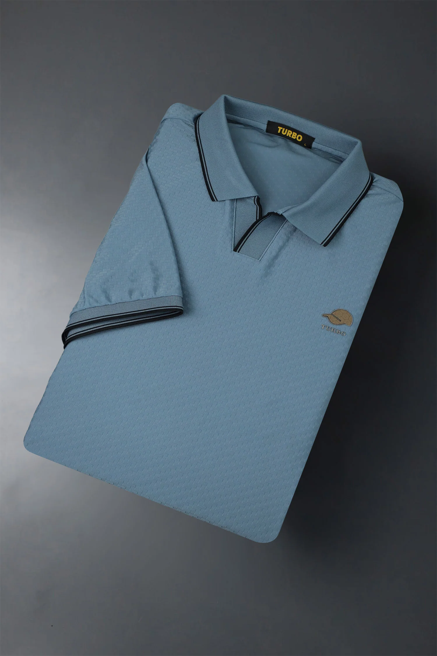 Turbo Distinctive V-Neck Collar Polo T-Shirt - Image 3