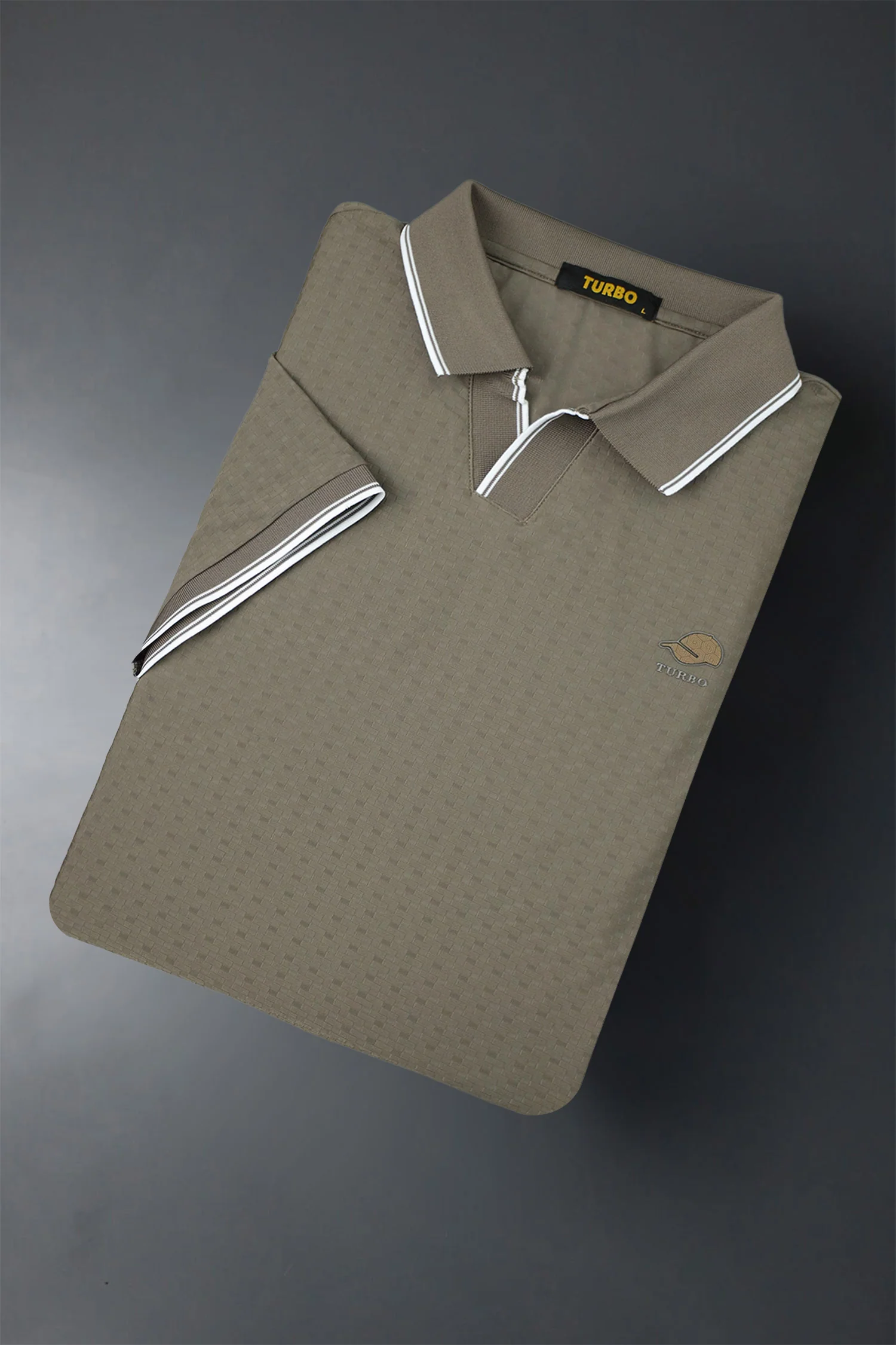 Turbo Distinctive V-Neck Collar Polo T-Shirt - Image 7