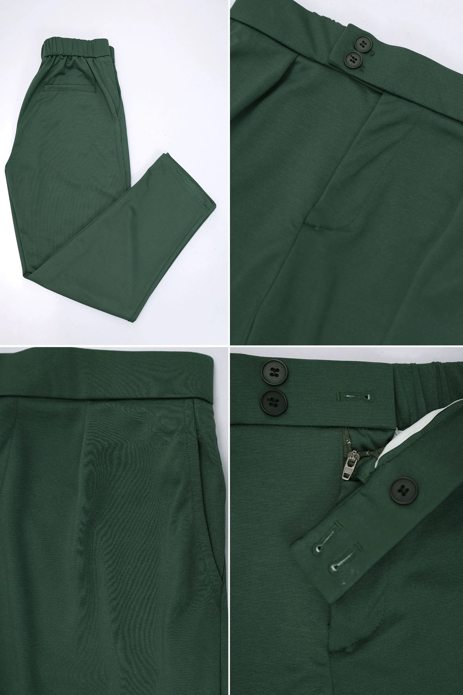 Turbo Double Buckle Closure Design Men's Imported Trouser In Green - Image 3
