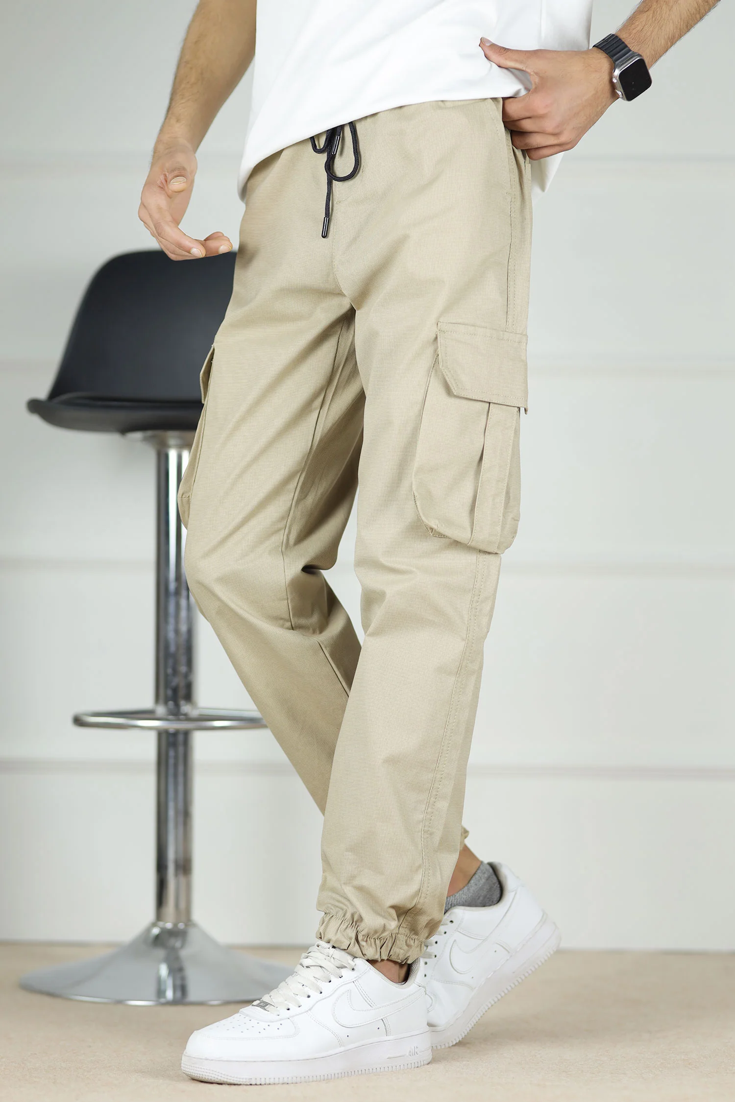 Turbo DrawString Pockets Cotton Cargo Trouser - Image 10