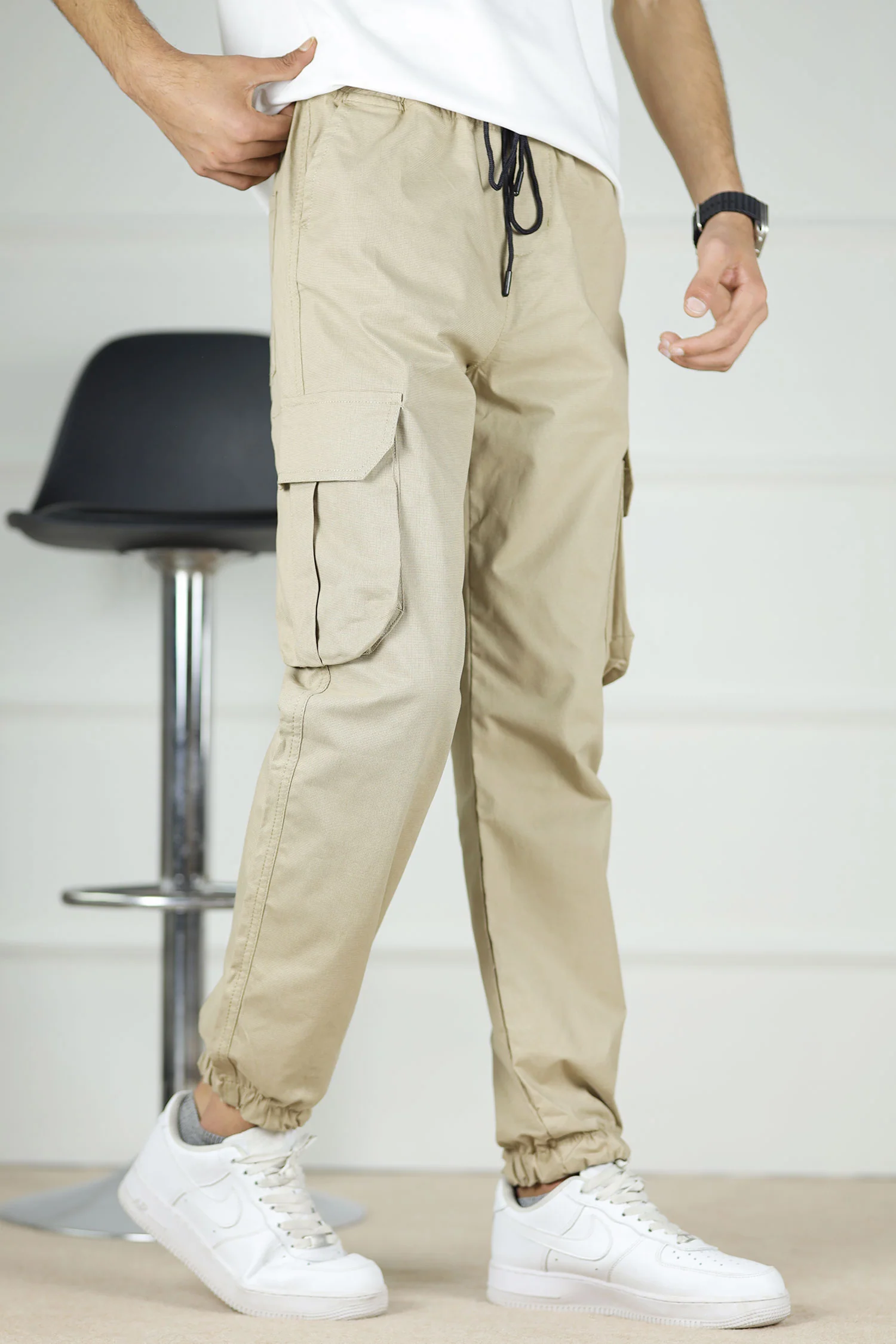 Turbo DrawString Pockets Cotton Cargo Trouser - Image 11