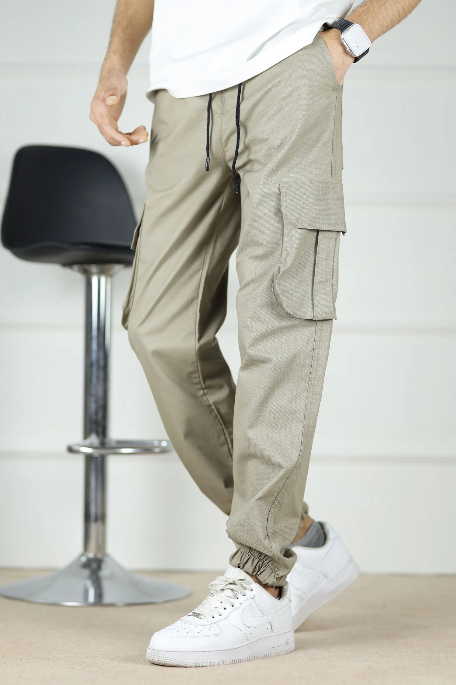 Turbo DrawString Pockets Cotton Cargo Trouser - Image 14