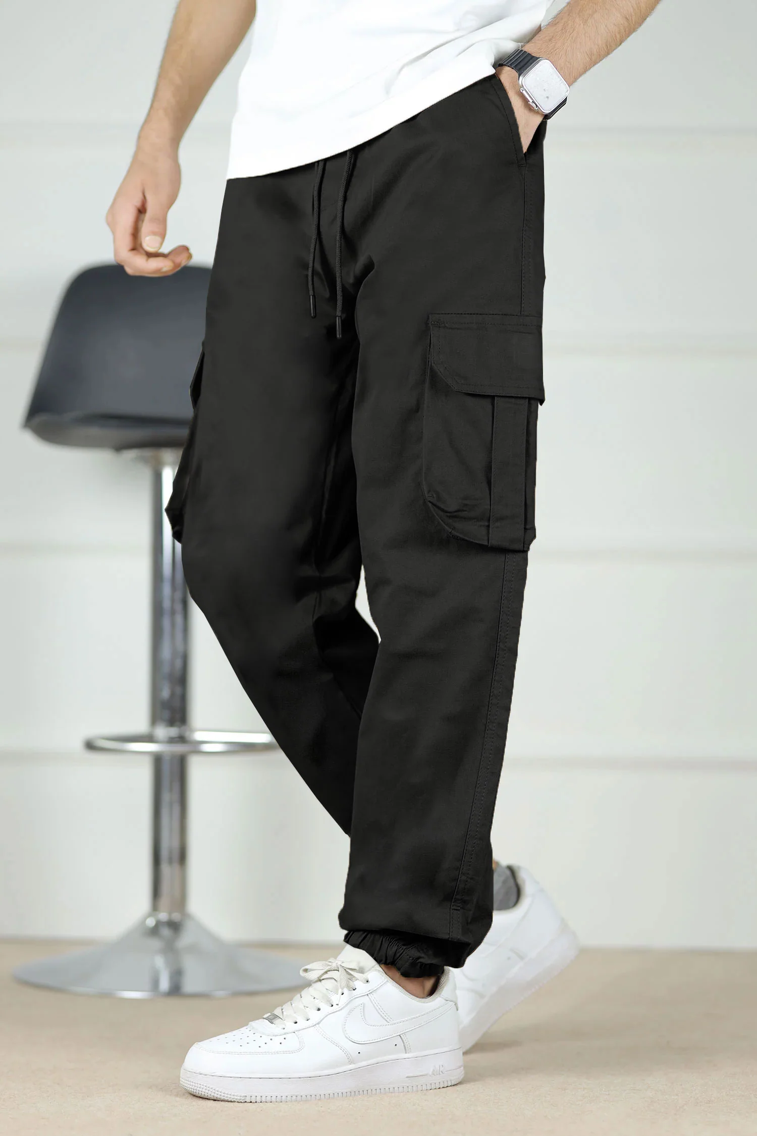 Turbo DrawString Pockets Cotton Cargo Trouser - Image 23