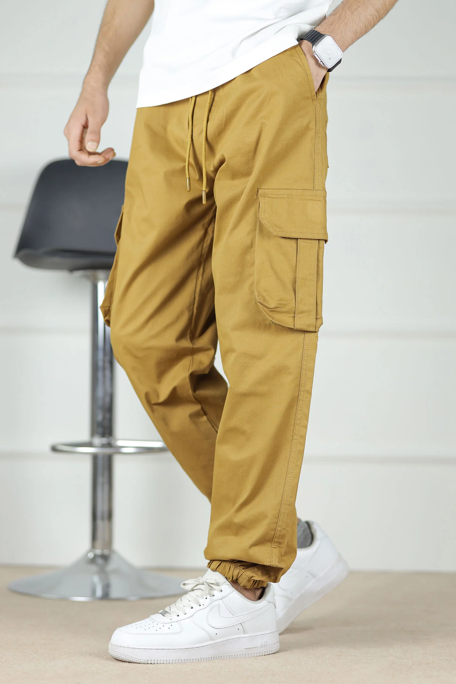 Turbo DrawString Pockets Cotton Cargo Trouser - Image 3