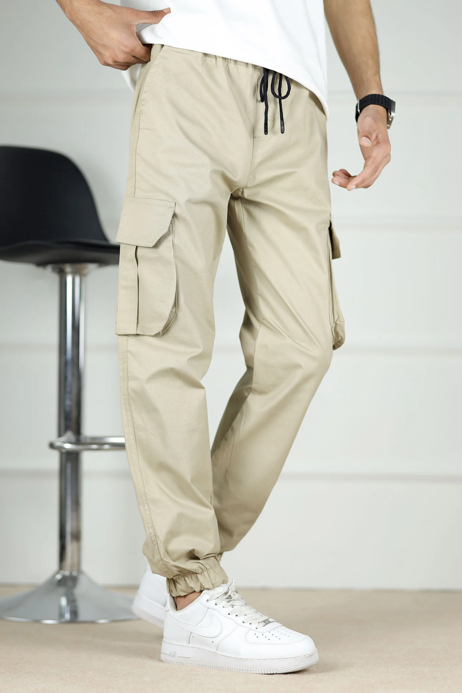 Turbo DrawString Pockets Cotton Cargo Trouser - Image 6